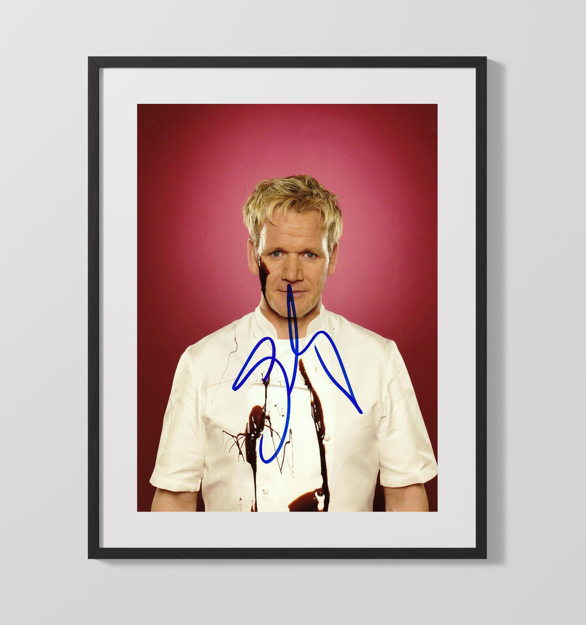 Hells Kitchen - Gordon Ramsay Chocolate Splatter Chef Jacket - Gallery Frame television wall art