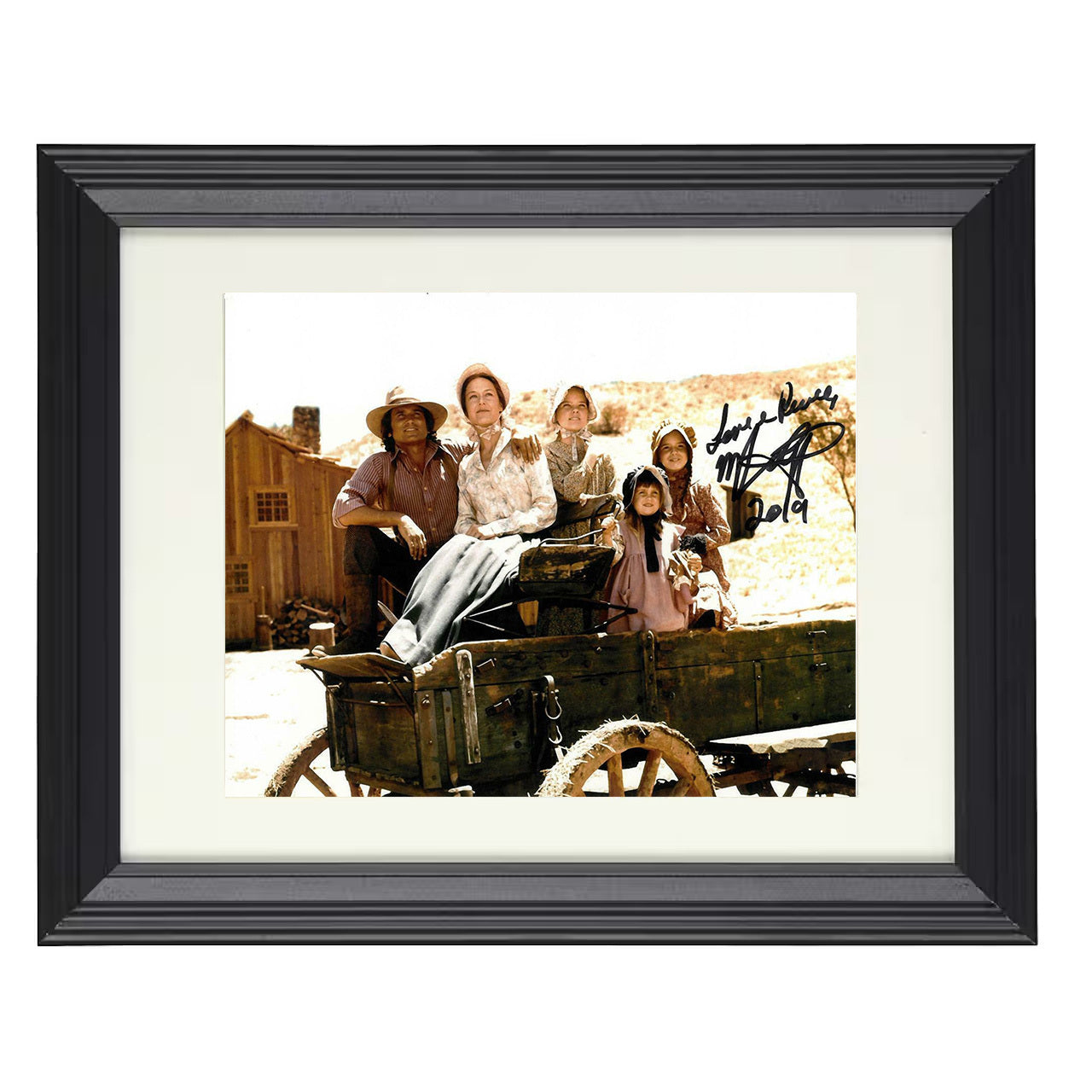 Little House on the Prairie – Laura Ingalls and Michael – 8x10 black beveled framed television wall art