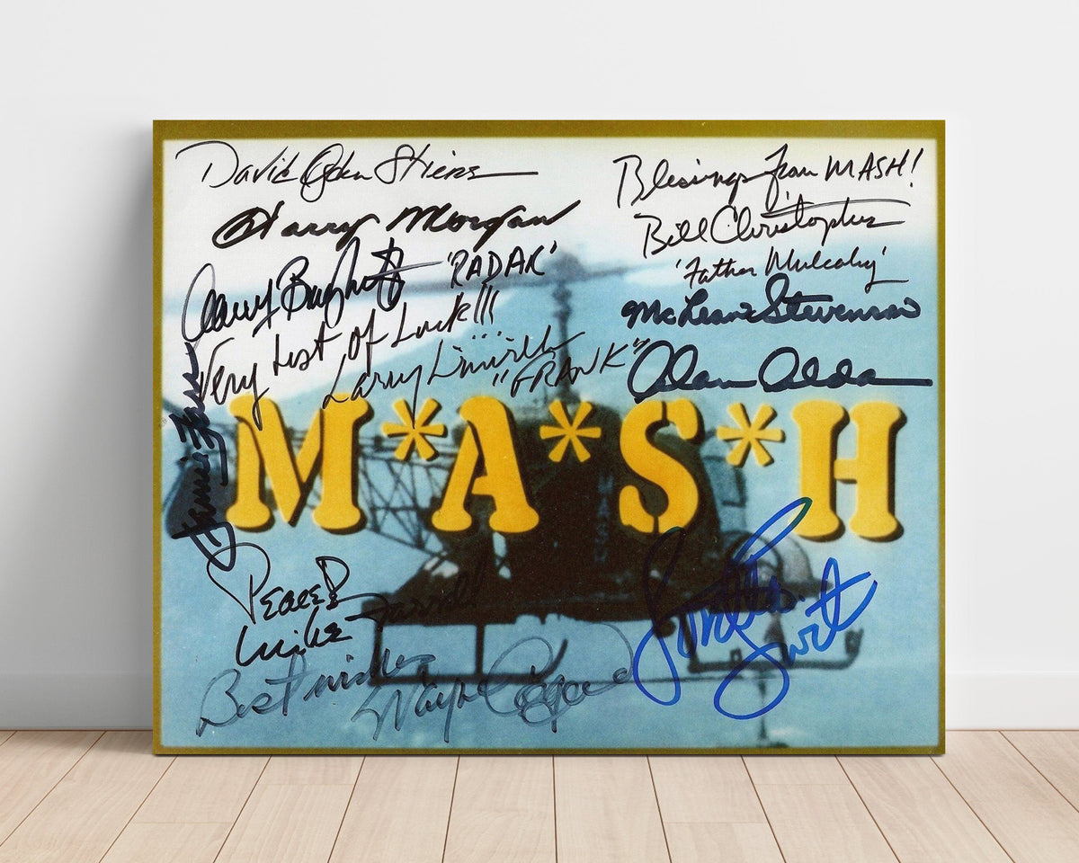 MASH – Alan Alda Cast Title Card Collage unframed semi-gloss poster print