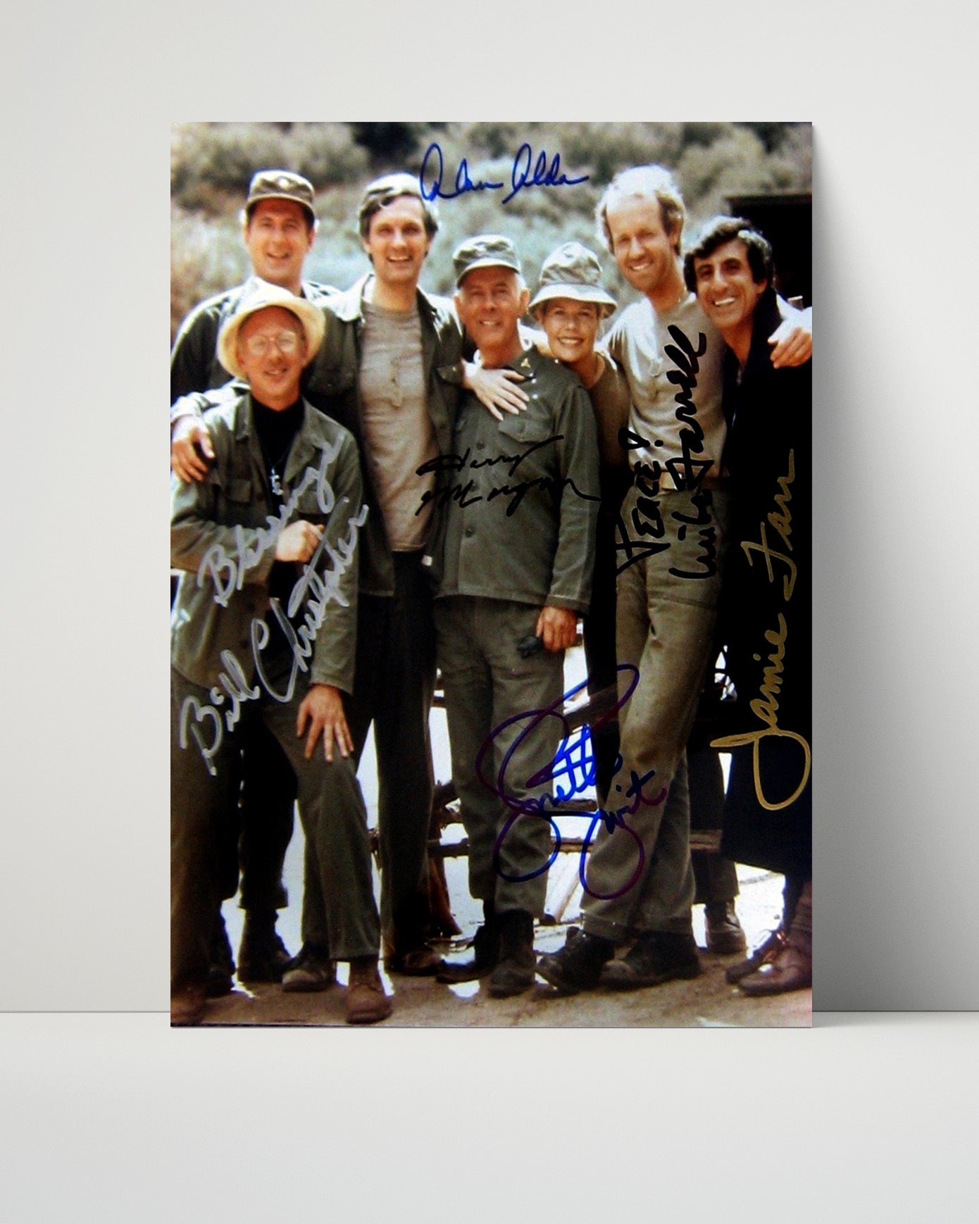 MASH - Cast - 4077th Camp Tent Group Scene - Vintage Television Wall Art - 16x20 Unframed Print wall art print - television decor