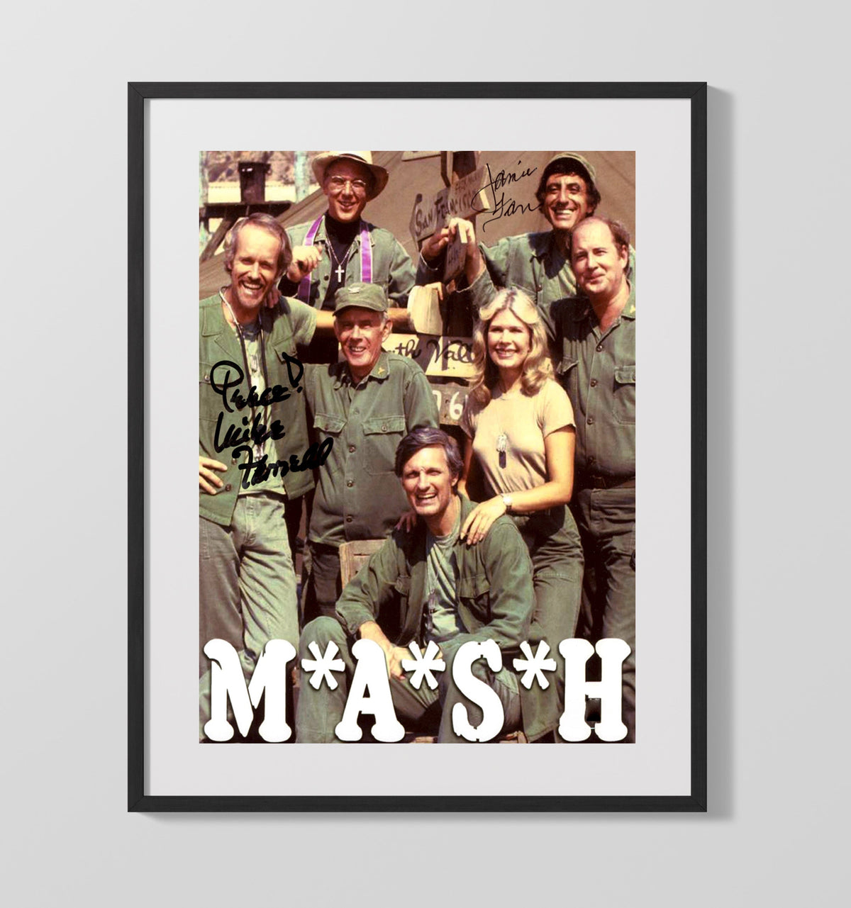 MASH - Mike Farrell and Jamie Farr - B.J. Hunnicutt and Klinger Laughing - Gallery Frame television wall art