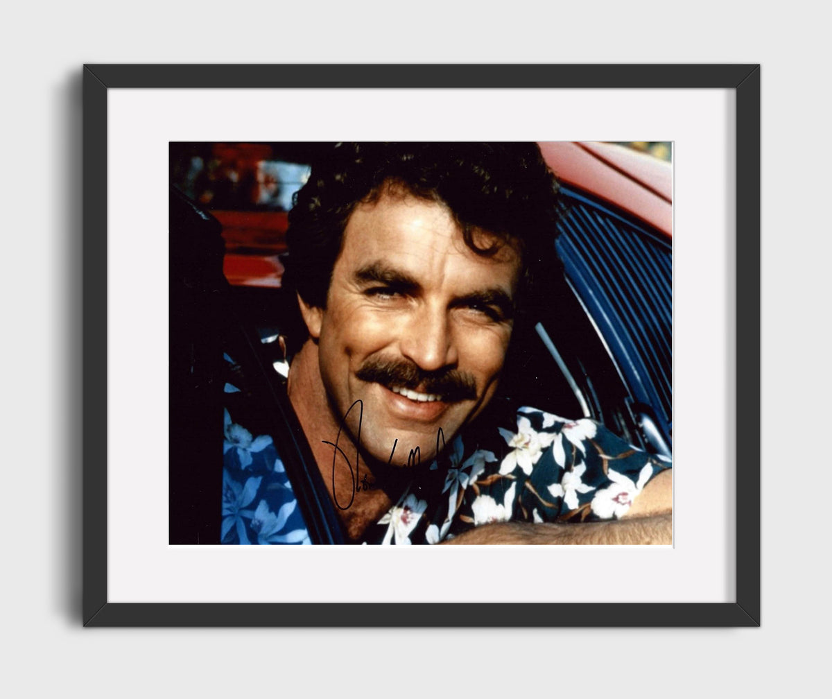 Magnum P.I. - Tom Selleck (Thomas Magnum) - Ferrari Lean Smile - Gallery Frame television wall art