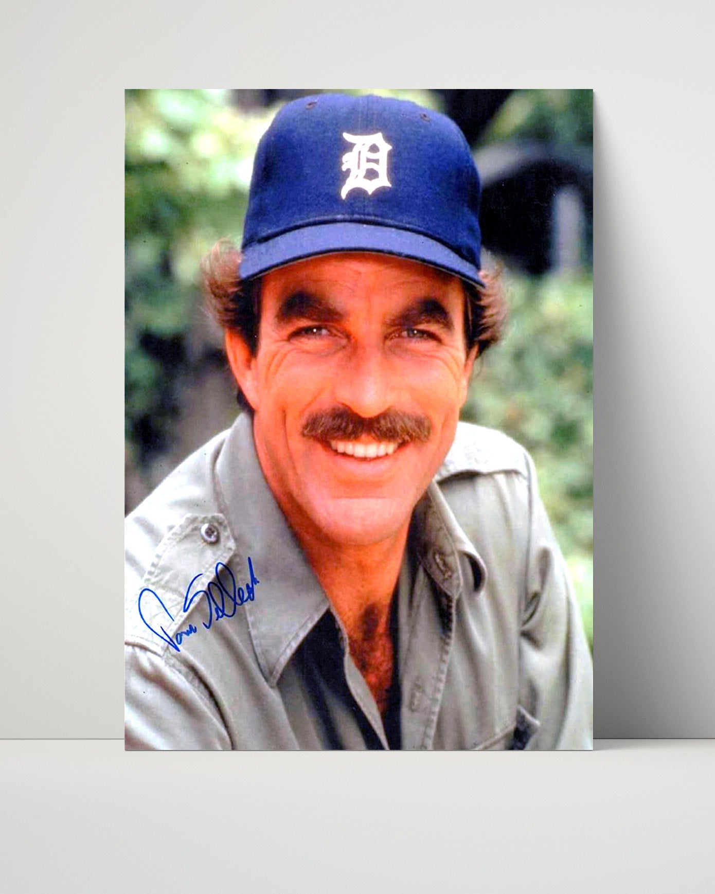 Magnum P.I. - Tom Selleck (Thomas Magnum) Detroit Cap Smiling Headshot - Vintage Television Wall Art - 16x20 Unframed Print wall art print - television decor