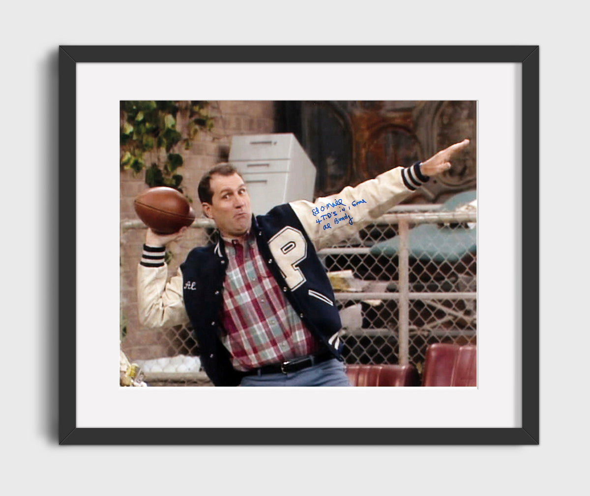 Married with Children - Ed ONeill (Al Bundy) Polk High Football Throwback Toss Scene - Gallery Frame television wall art