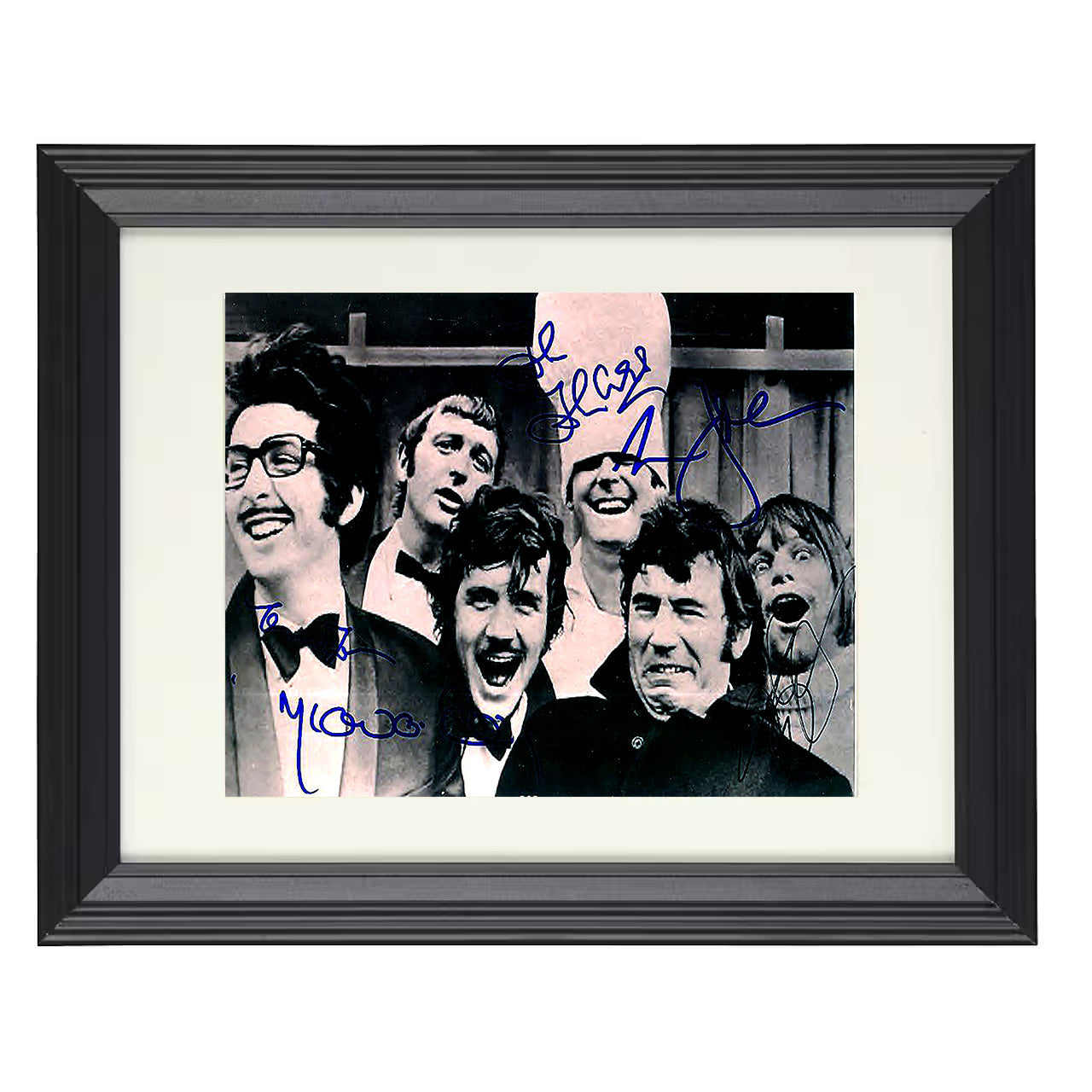 Monty Pythons Flying Circus – John Cleese Comedy Troupe Cast – 8x10 black beveled framed television wall art