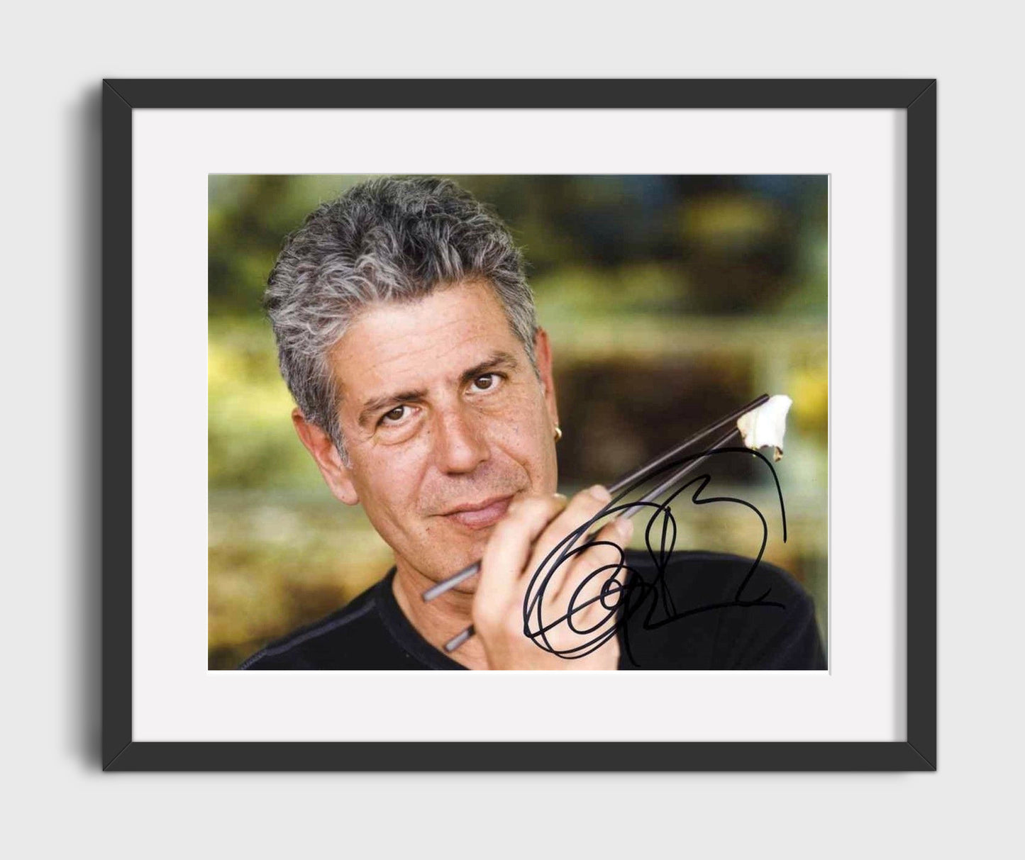 No Reservations - Anthony Bourdain (Host) Eating Sushi Moment - Gallery Frame television wall art