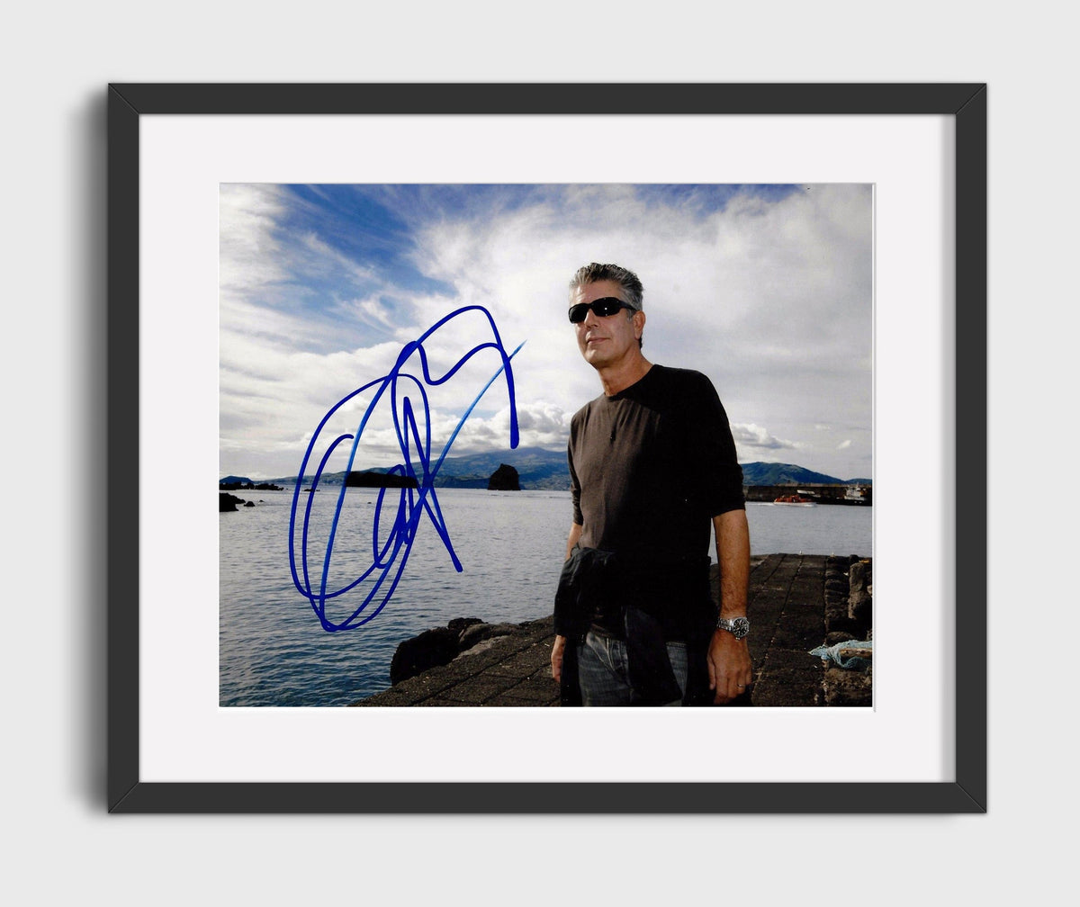 No Reservations - Anthony Bourdain (Host) Harbor Dock Sunglasses Pose - Gallery Frame television wall art