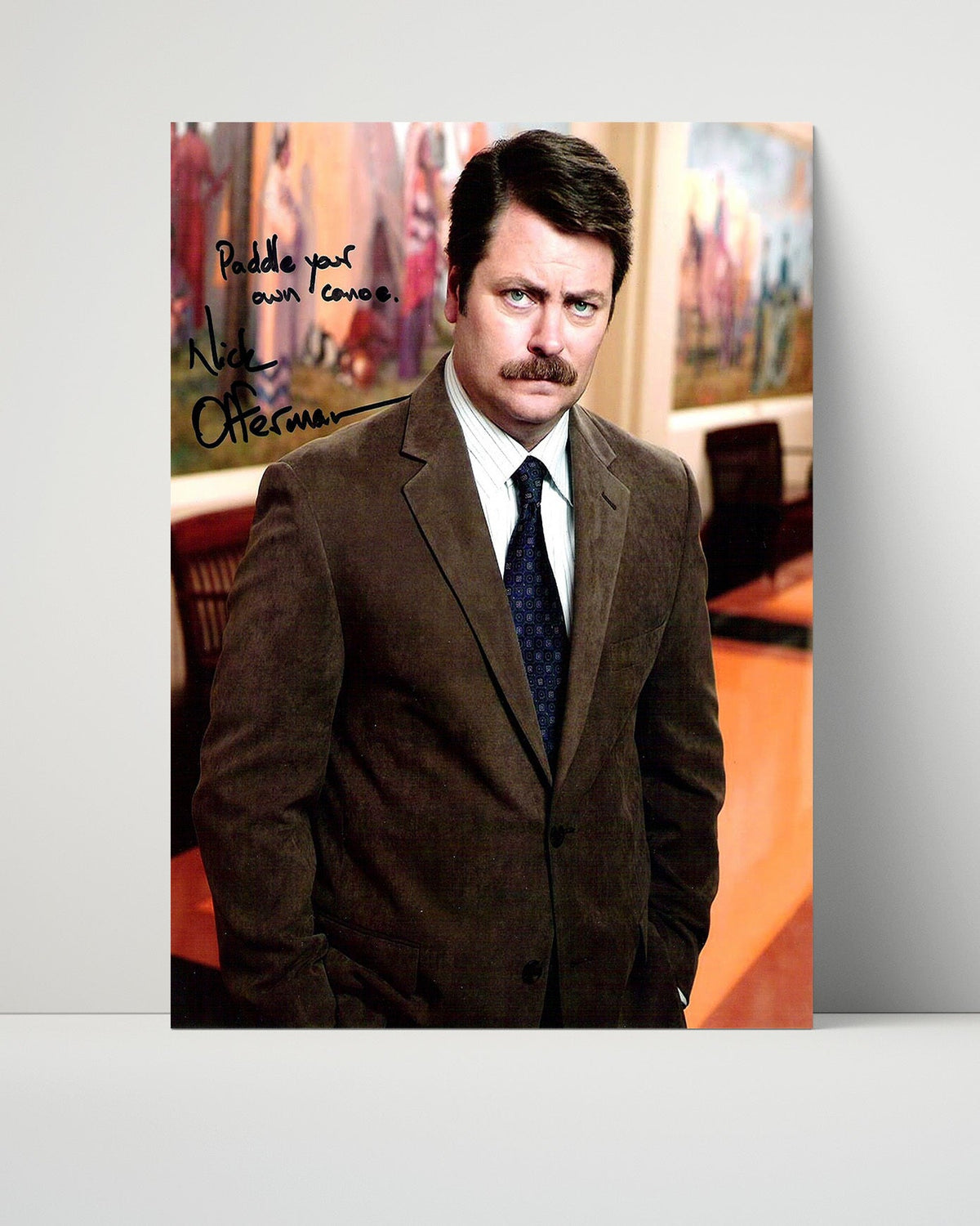 Parks and Recreation – Nick Offerman – Ron Swanson Paddle unframed semi-gloss poster print