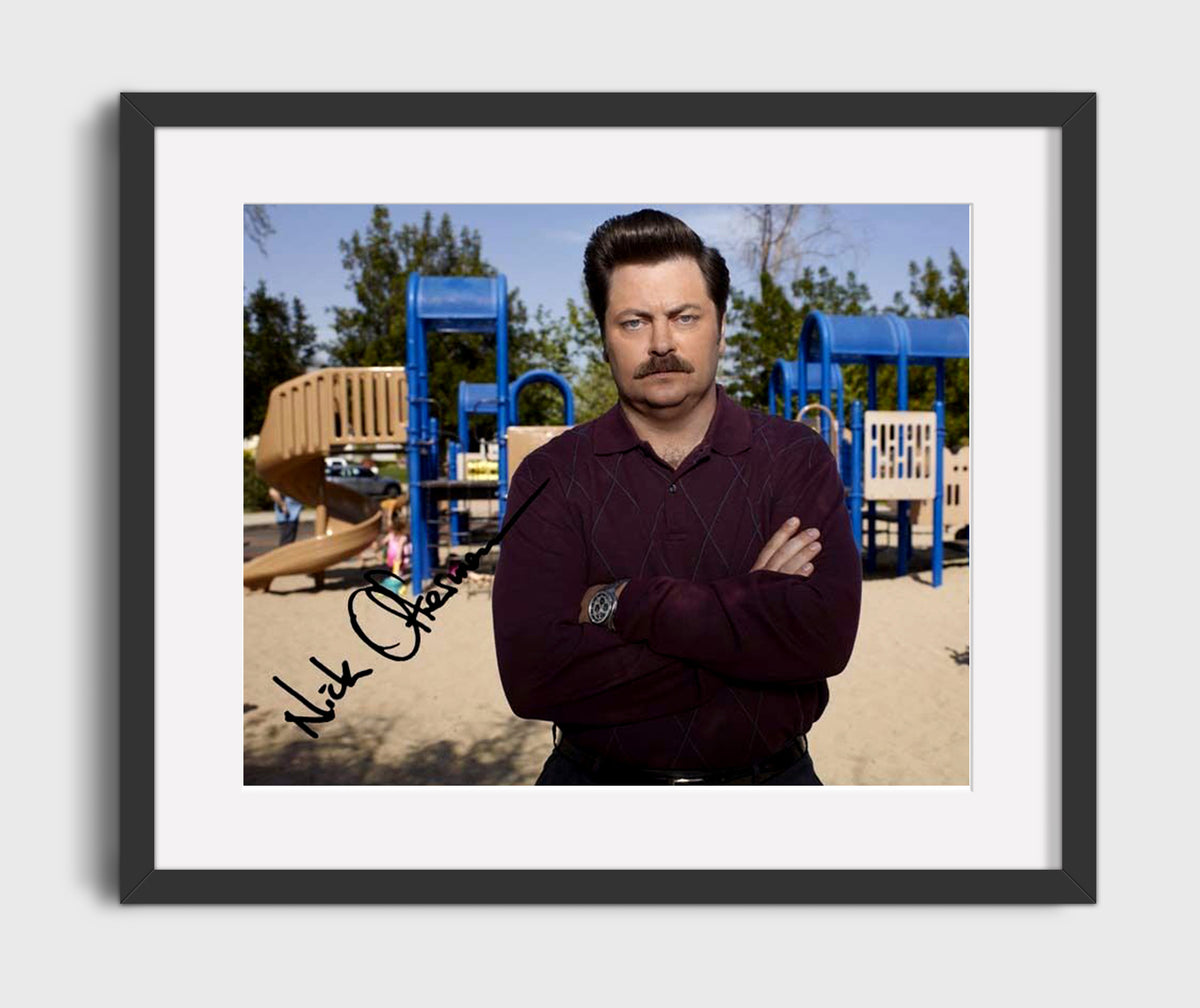 Parks and Recreation - Nick Offerman (Ron Swanson) Parks Department Deadpan Stare - Gallery Frame television wall art