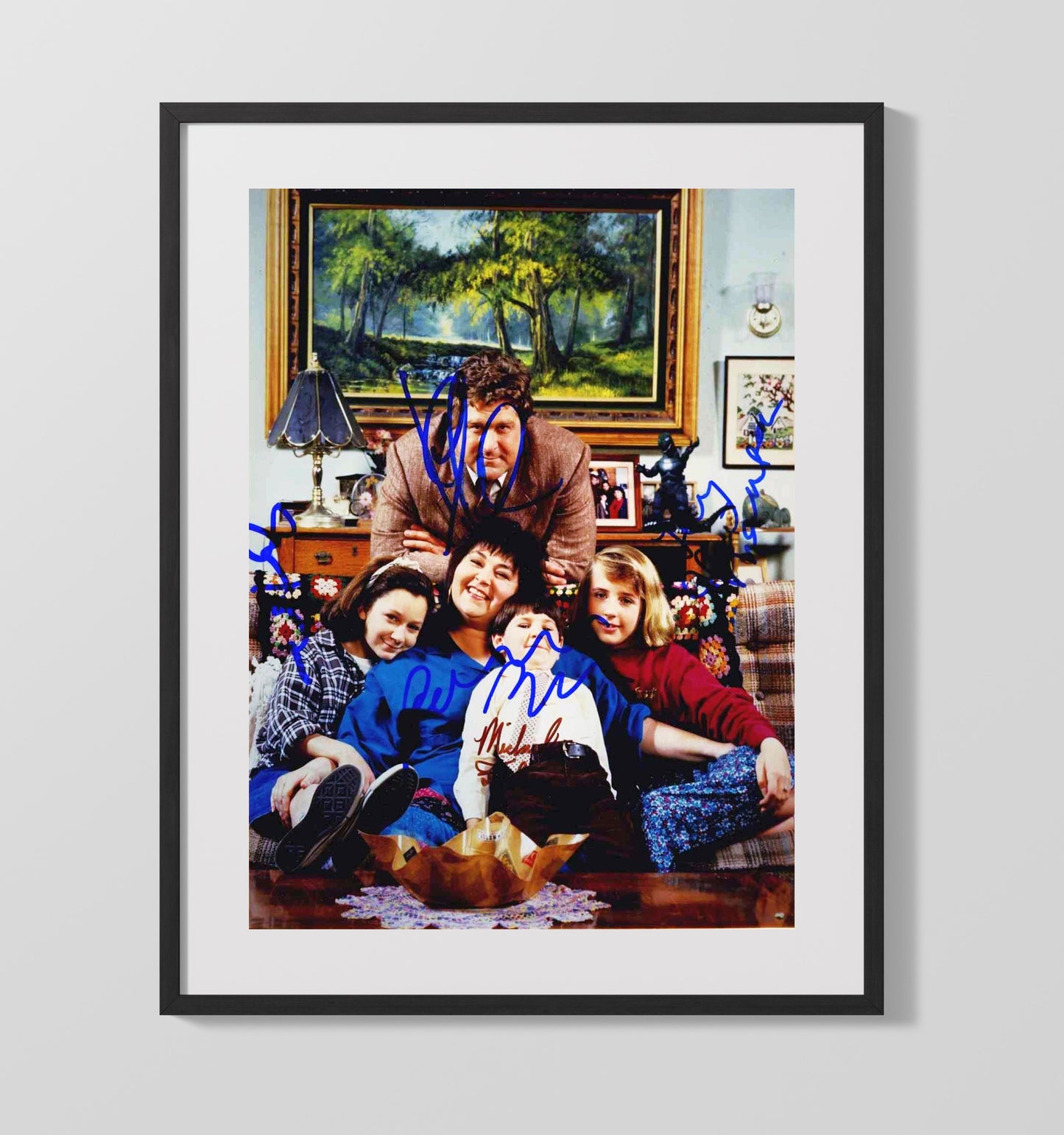 Roseanne - Conner Family Cast - Couch Living Room Ensemble Scene - Horizontal - Gallery Frame television wall art