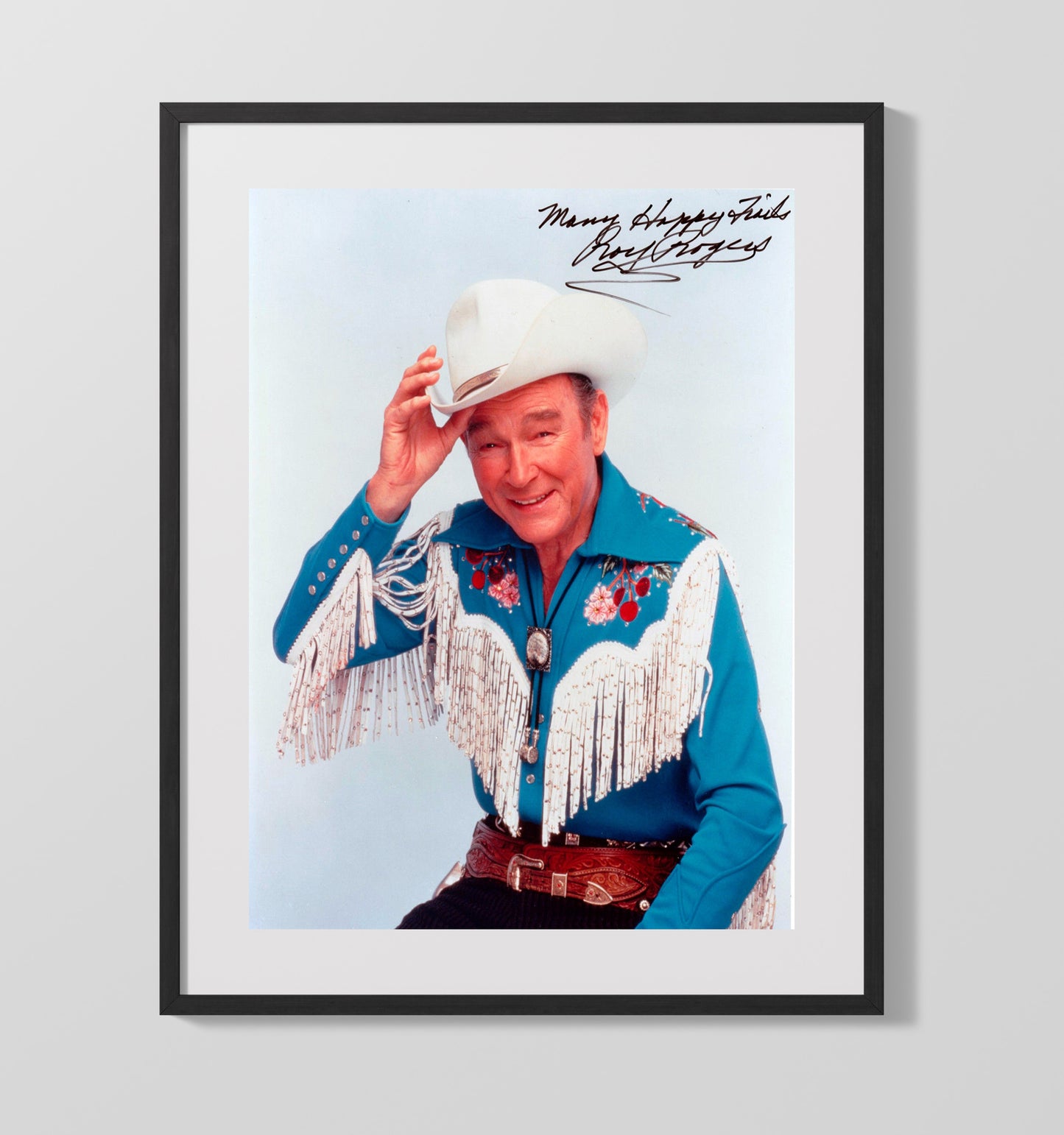 Roy Rogers Show - Roy Rogers - Cowboy Hat Fringe Shirt - Gallery Frame television wall art