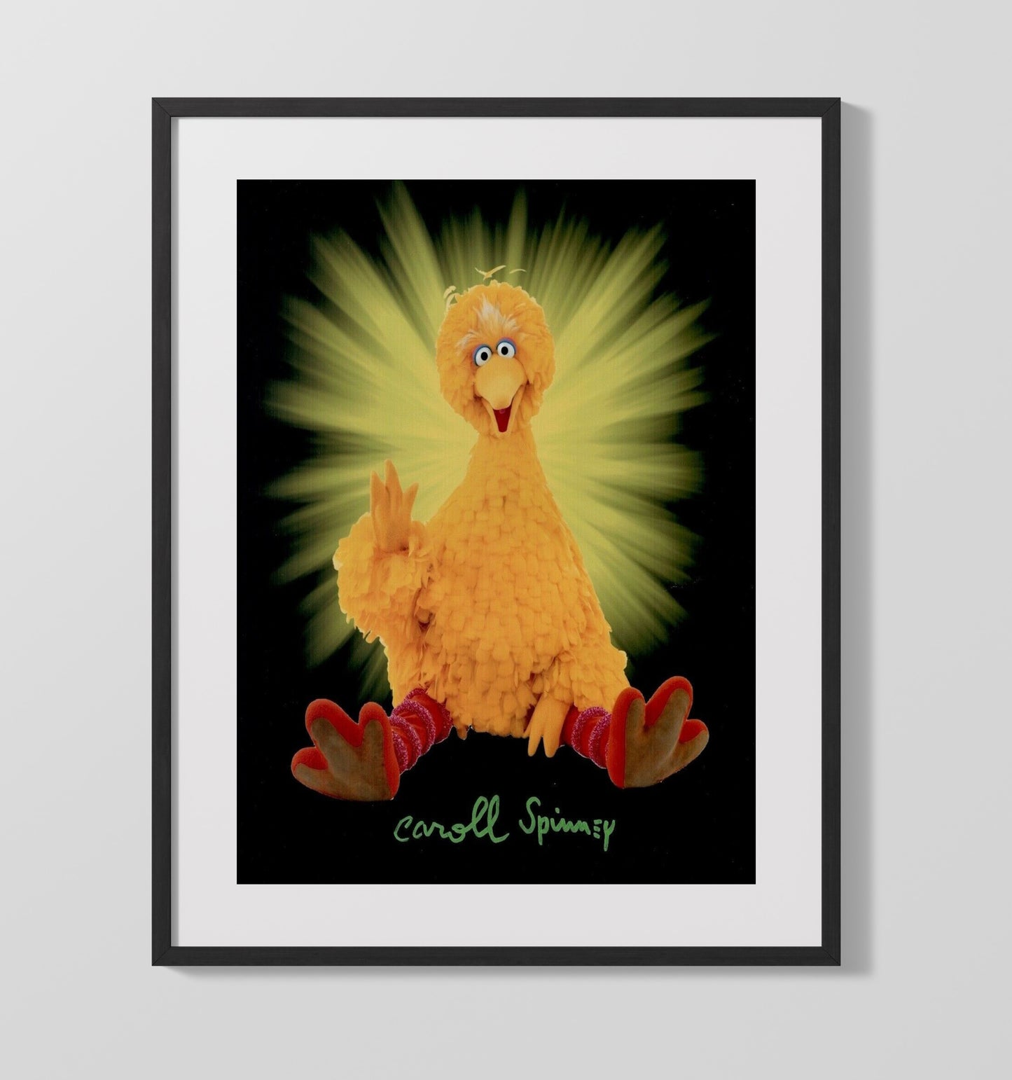 Sesame Street - Caroll Spinney Big Bird Beloved Childrens TV Giant - Gallery Frame television wall art