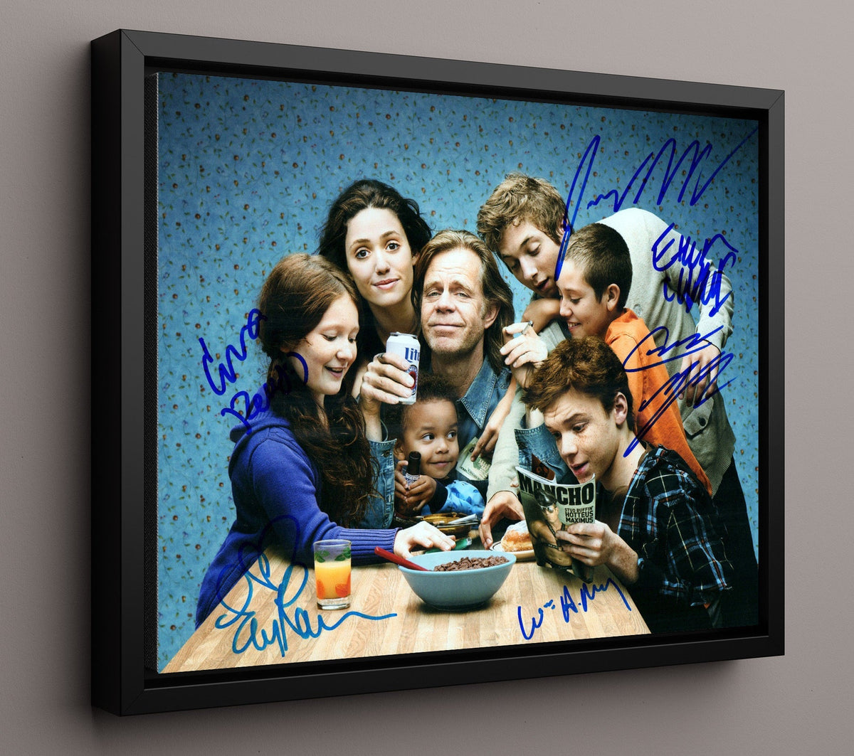 Shameless - William H. Macy (Frank) Dysfunctional Family Chaos - Framed Canvas television wall art