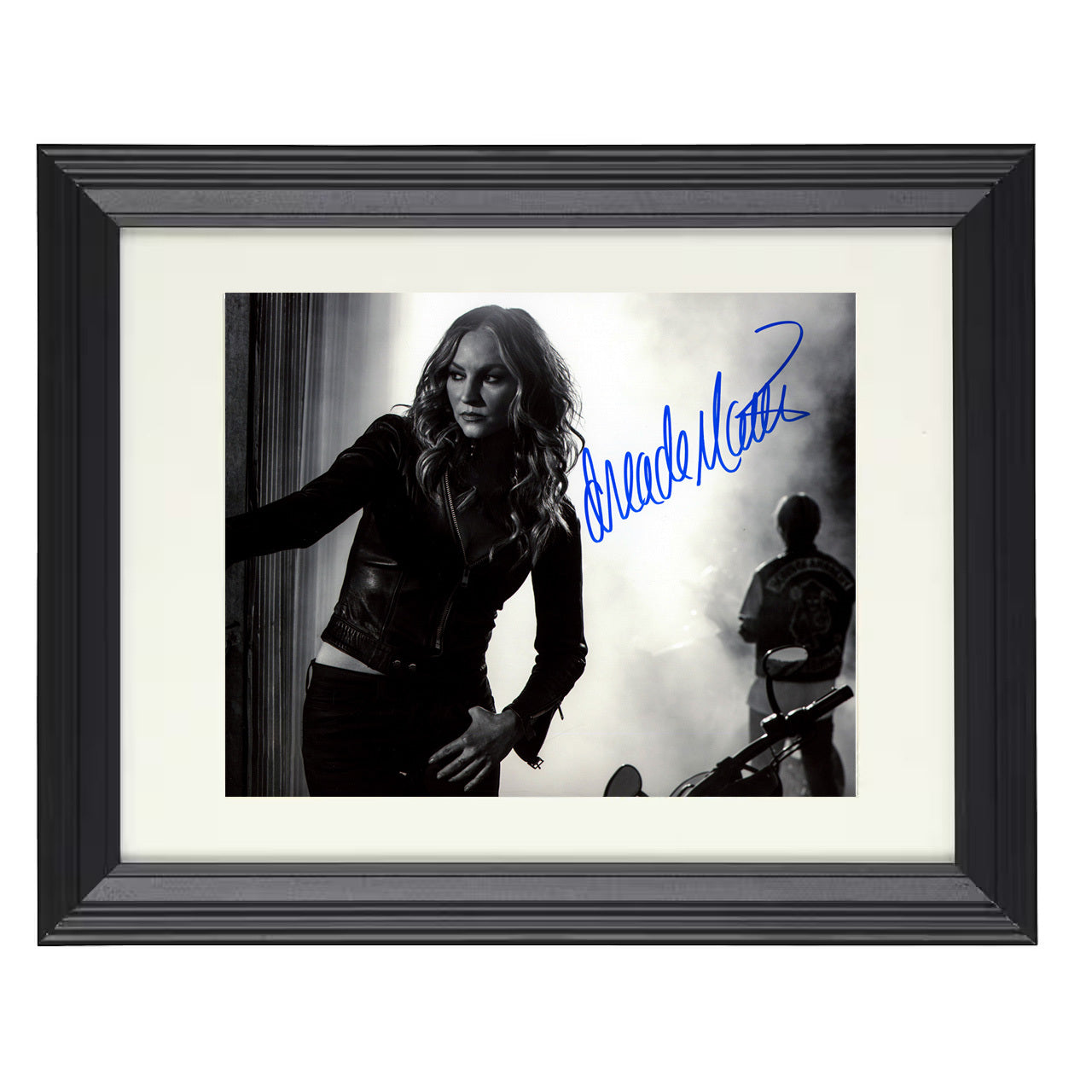 Sons of Anarchy – Wendy Case Leather Jacket Alley Scene – 8x10 black beveled framed television wall art
