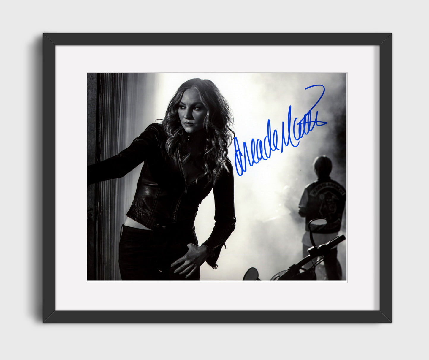 Sons of Anarchy - Drea de Matteo (Wendy Case) Leather Jacket Alley Scene - Gallery Frame television wall art