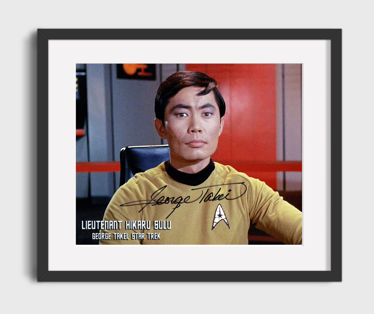 Star Trek - George Takei (Hikaru Sulu) Bridge Uniform Close Frame - Gallery Frame television wall art