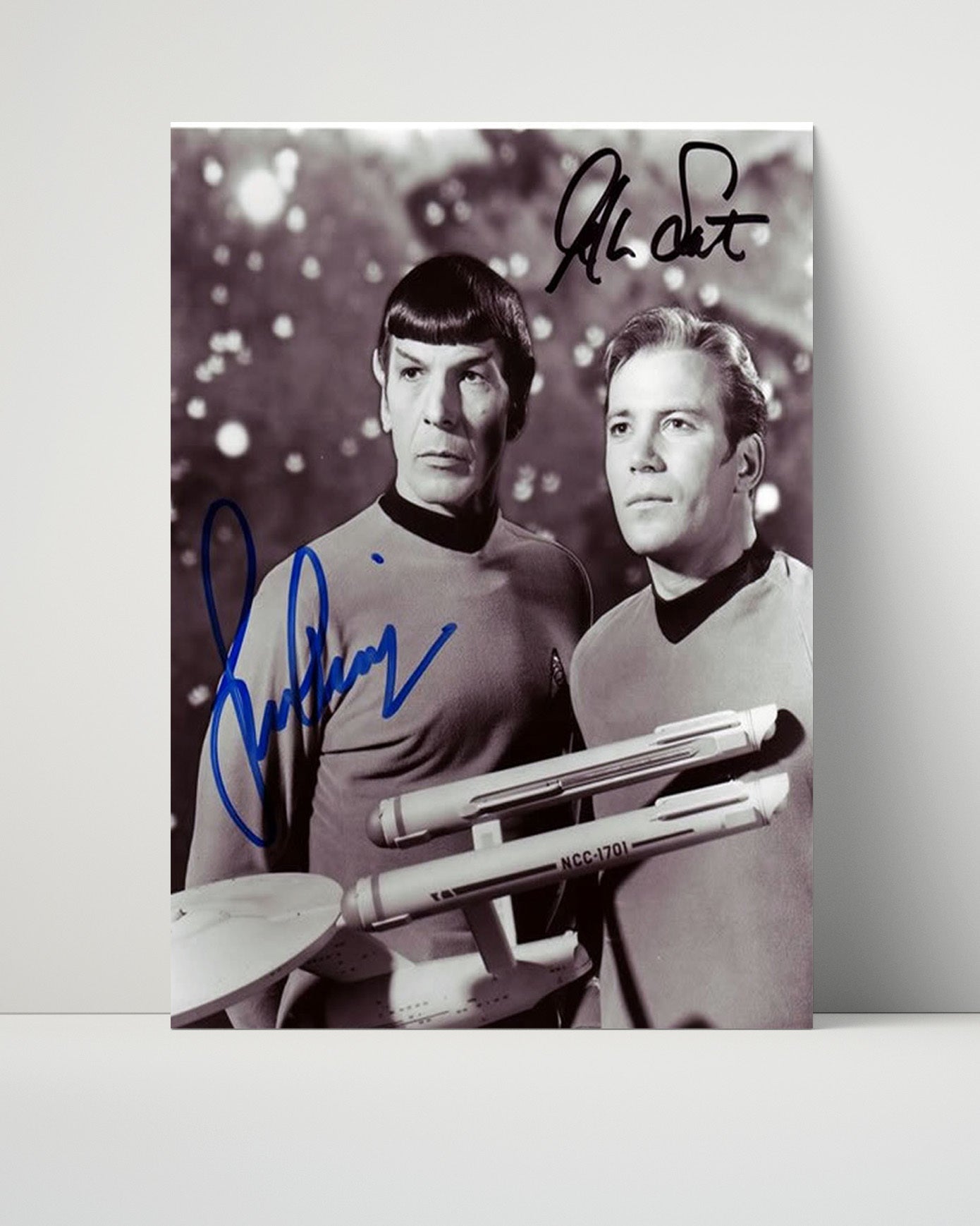 Star Trek - William Shatner (James T. Kirk) and Leonard Nimoy (Spock) Enterprise Bridge Character - Vintage Television Wall Art - 16x20 Unframed Print wall art print - television decor