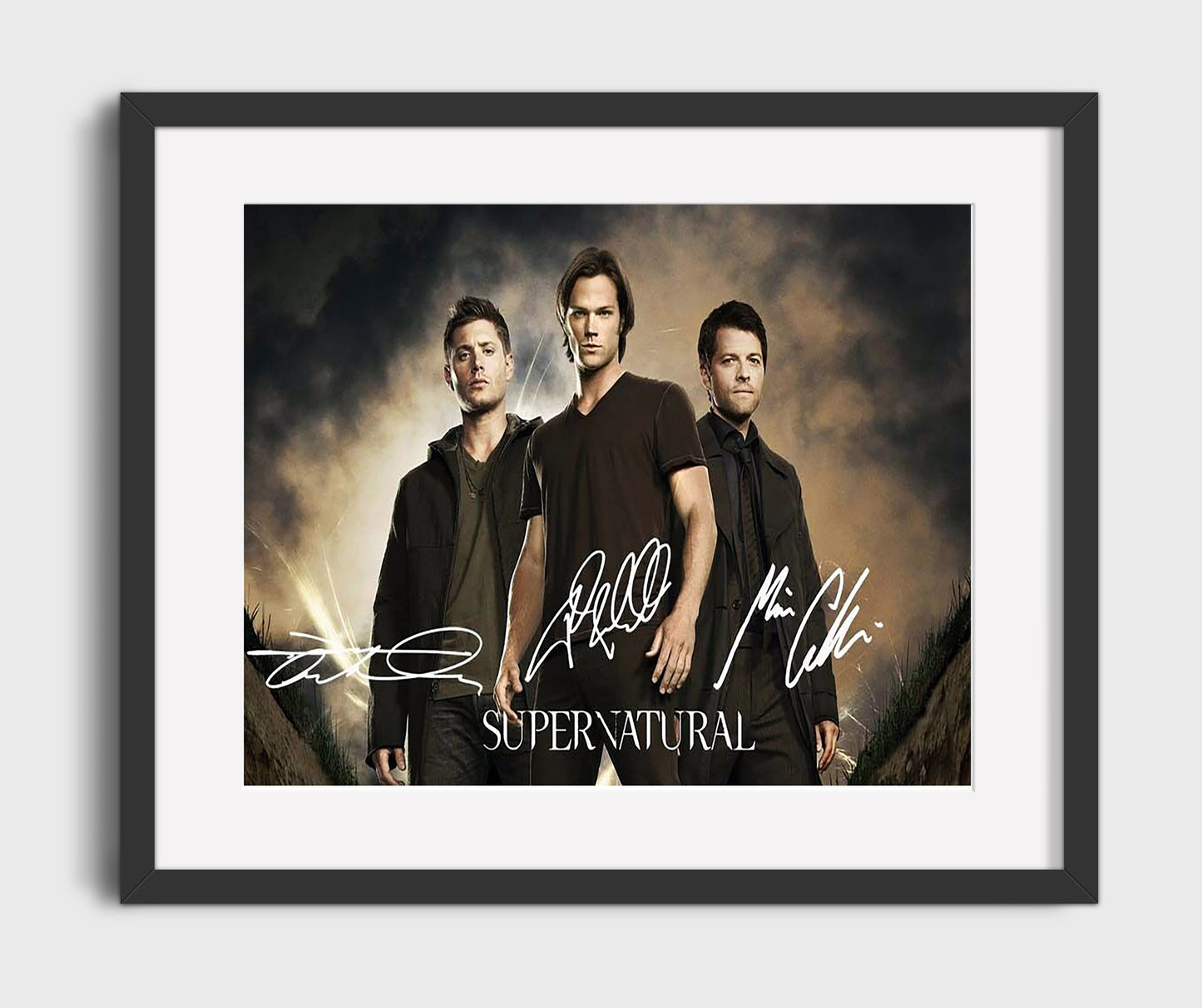 Supernatural - Jared Padalecki (Sam Winchester) and Jensen Ackles (Dean Winchester) Brothers Hero - Gallery Frame television wall art