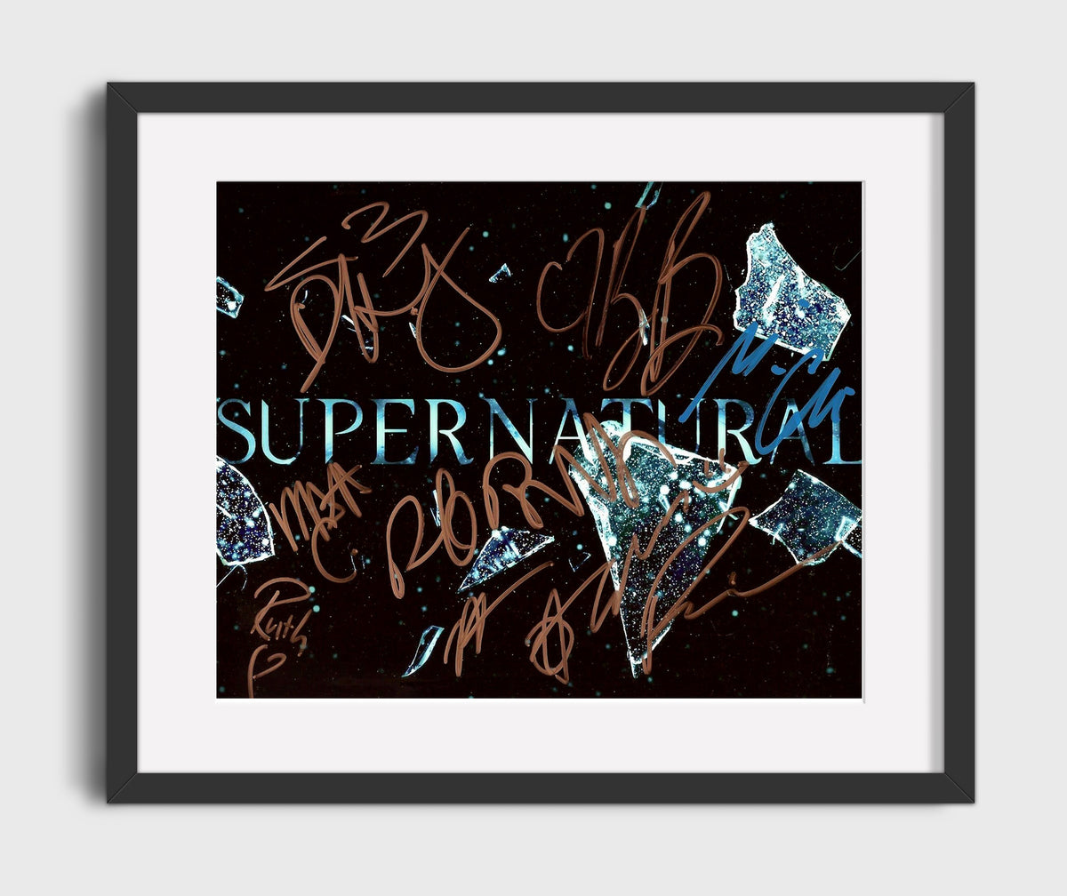 Supernatural - Jared Padalecki (Sam Winchester) and Jensen Ackles (Dean Winchester) Brothers Standing - Gallery Frame television wall art