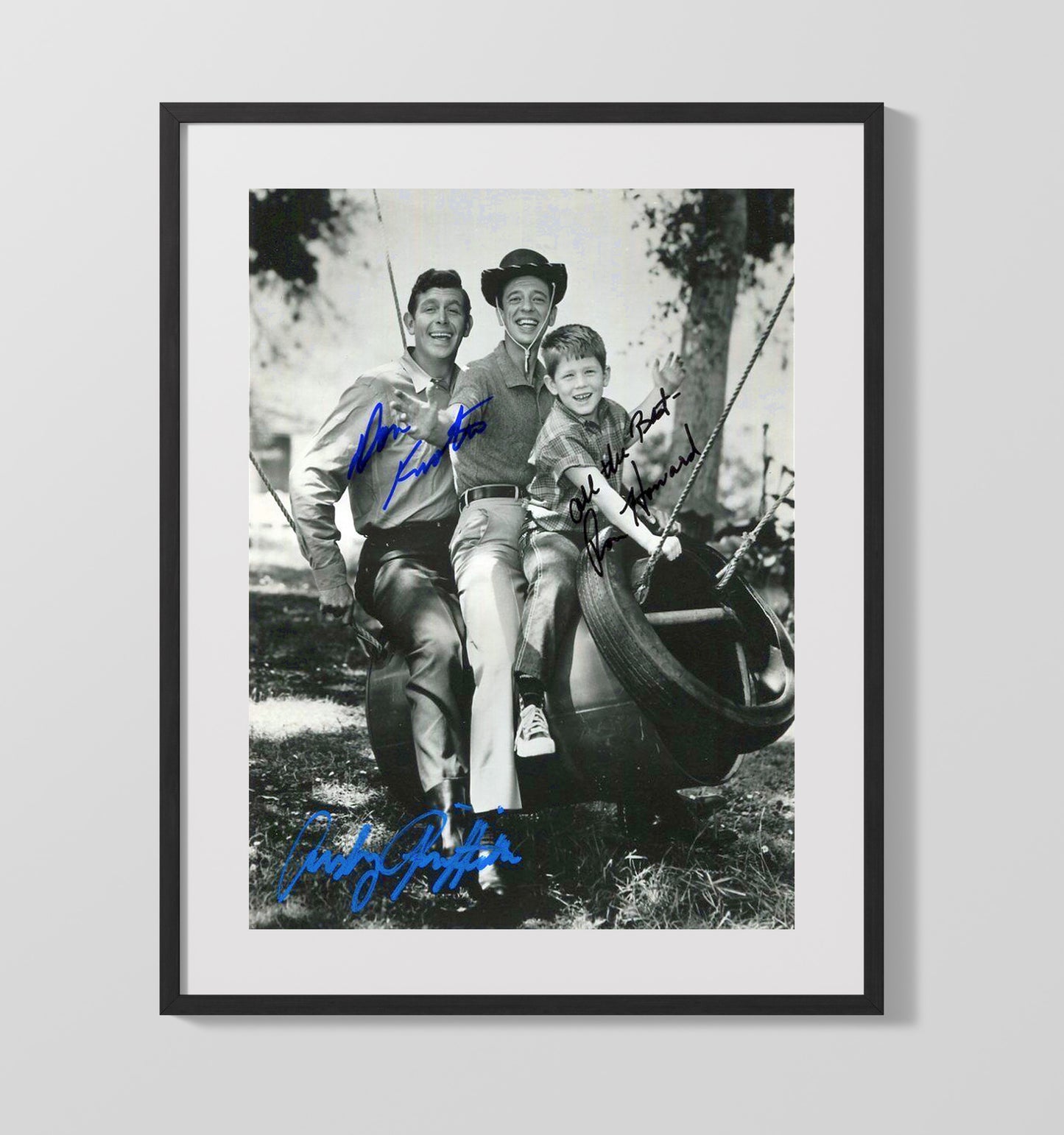 The Andy Griffith Show - Andy Griffith Ron Howard Don Knotts Mayberry Trio - Gallery Frame television wall art