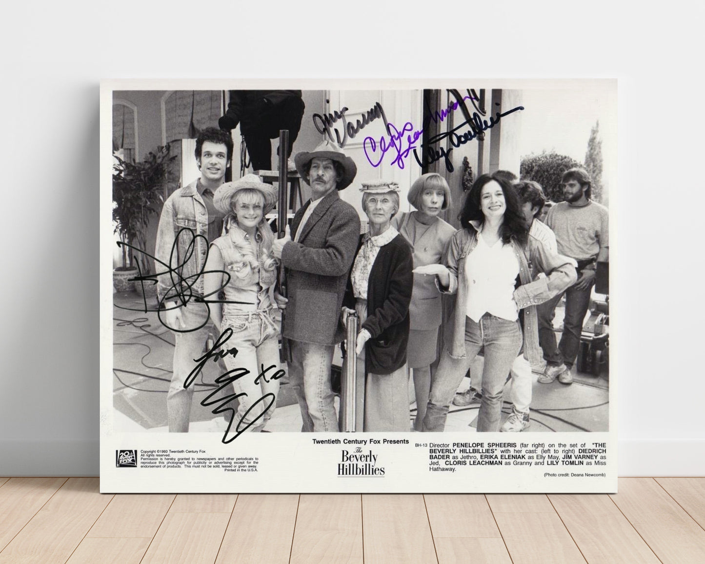 The Beverly Hillbillies - Jim Varney (Jed Clampett) Ensemble Cast On Set - Vintage Television Wall Art - 16x20 Unframed Print wall art print - television decor