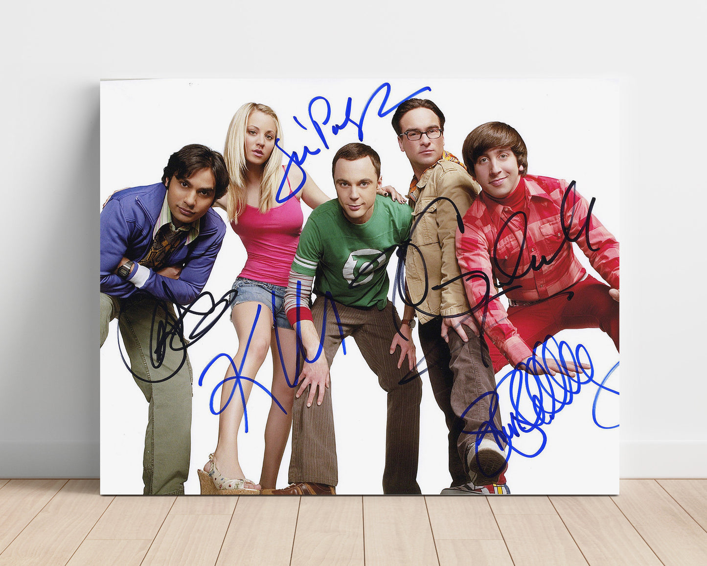 The Big Bang Theory - Jim Parsons (Sheldon Cooper) Ensemble Cast Studio - Vintage Television Wall Art - 16x20 Unframed Print wall art print - television decor