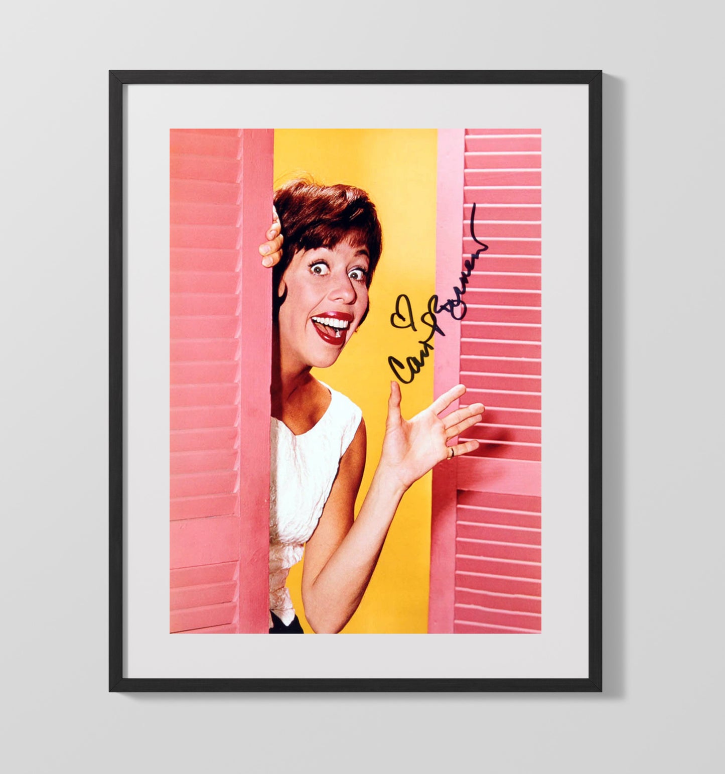 The Carol Burnett Show - Carol Burnett Playful Comedy Legend Window Peek - Gallery Frame television wall art