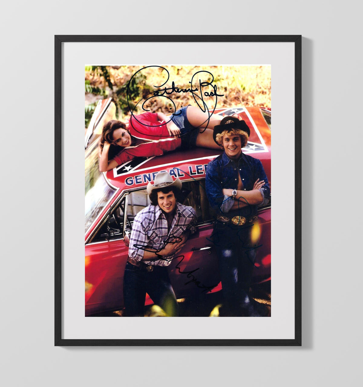 The Dukes of Hazzard - Catherine Bach Daisy Duke General Lee Hood - Gallery Frame television wall art