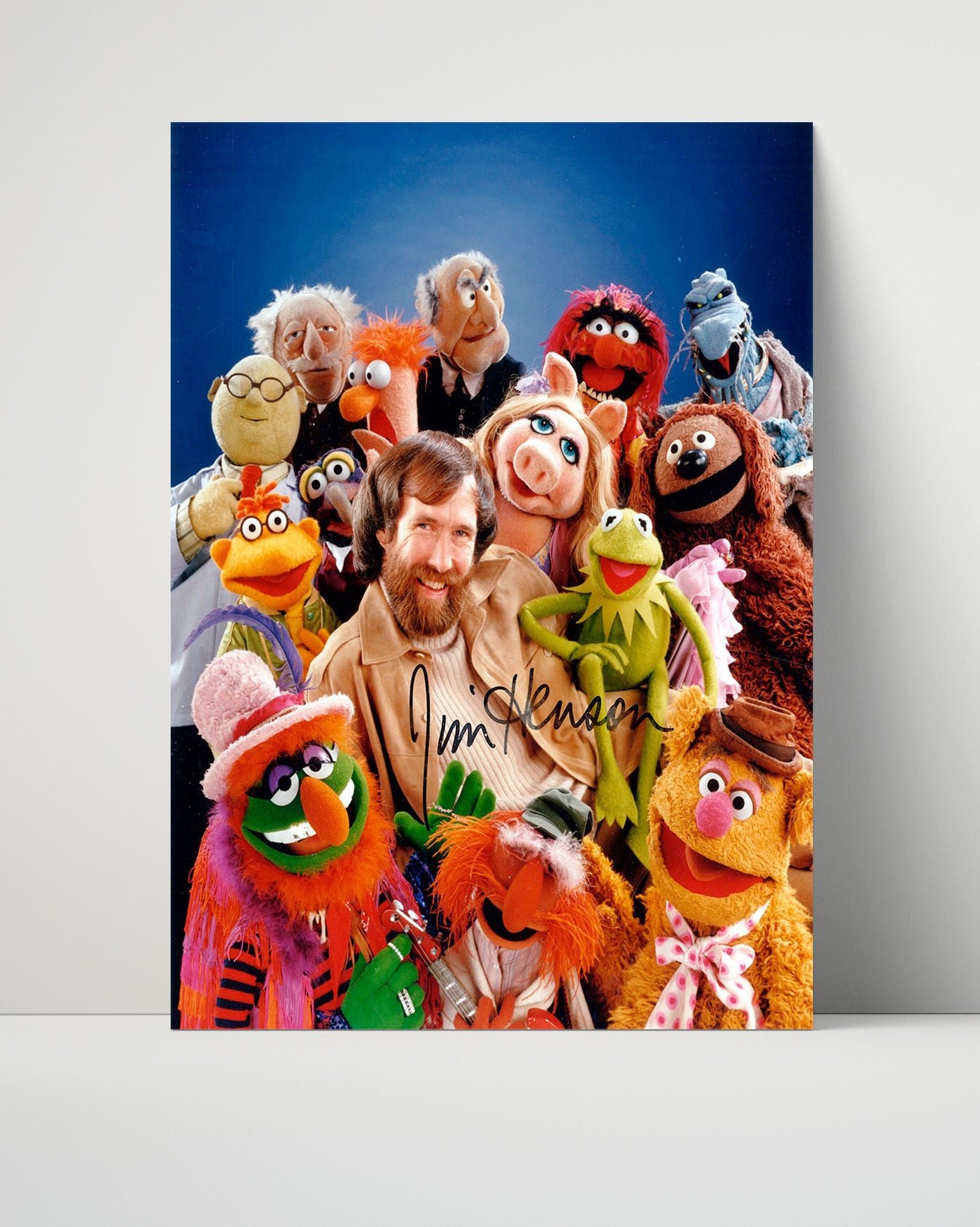 The Muppets - Jim Henson - Creator with Kermit and Cast Ensemble - Vintage Television Wall Art - 16x20 Unframed Print wall art print - television decor