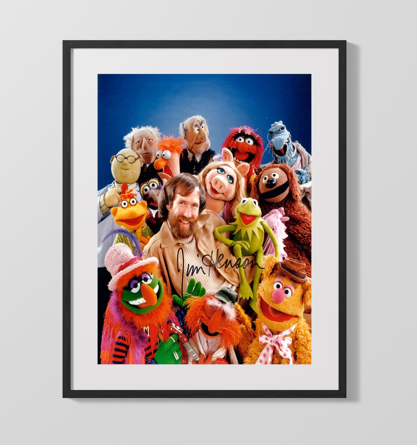 The Muppets - Jim Henson - Creator with Kermit and Cast Ensemble - Gallery Frame television wall art