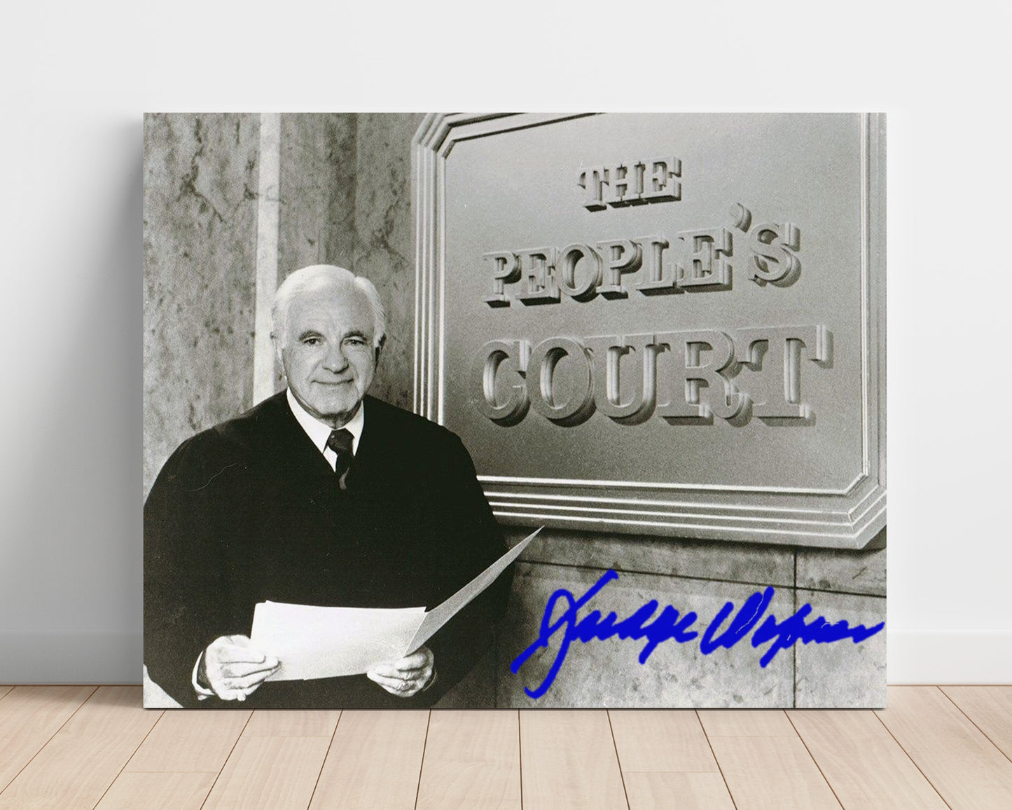 The Peoples Court - Joseph Wapner (Judge Wapner) Courtroom Sign - Vintage Television Wall Art - 16x20 Unframed Print wall art print - television decor