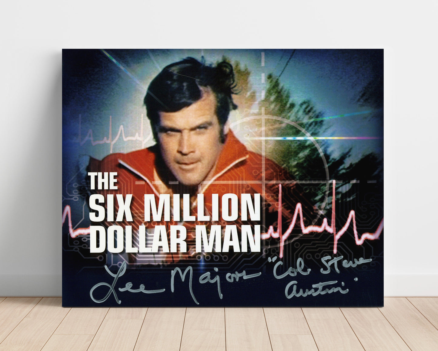 The Six Million Dollar Man - Lee Majors (Steve Austin) Bionic Target Graphic - Vintage Television Wall Art - 16x20 Unframed Print wall art print - television decor