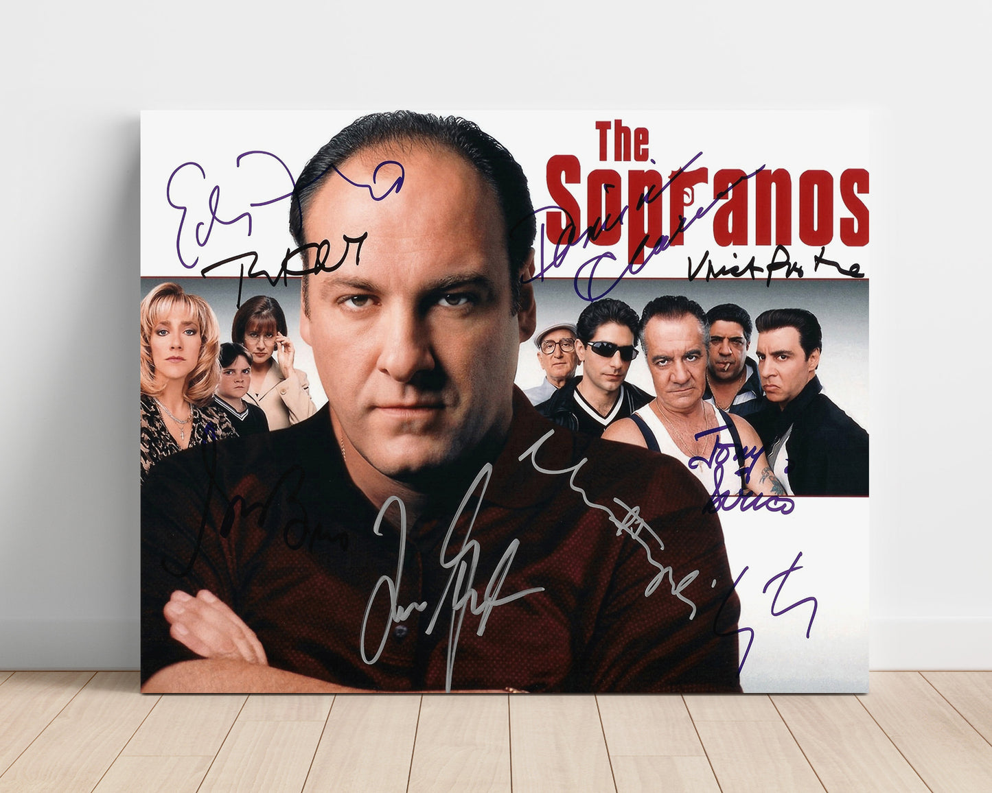 The Sopranos - James Gandolfini (Tony Soprano) Ensemble Cast Promo - Vintage Television Wall Art - 16x20 Unframed Print wall art print - television decor