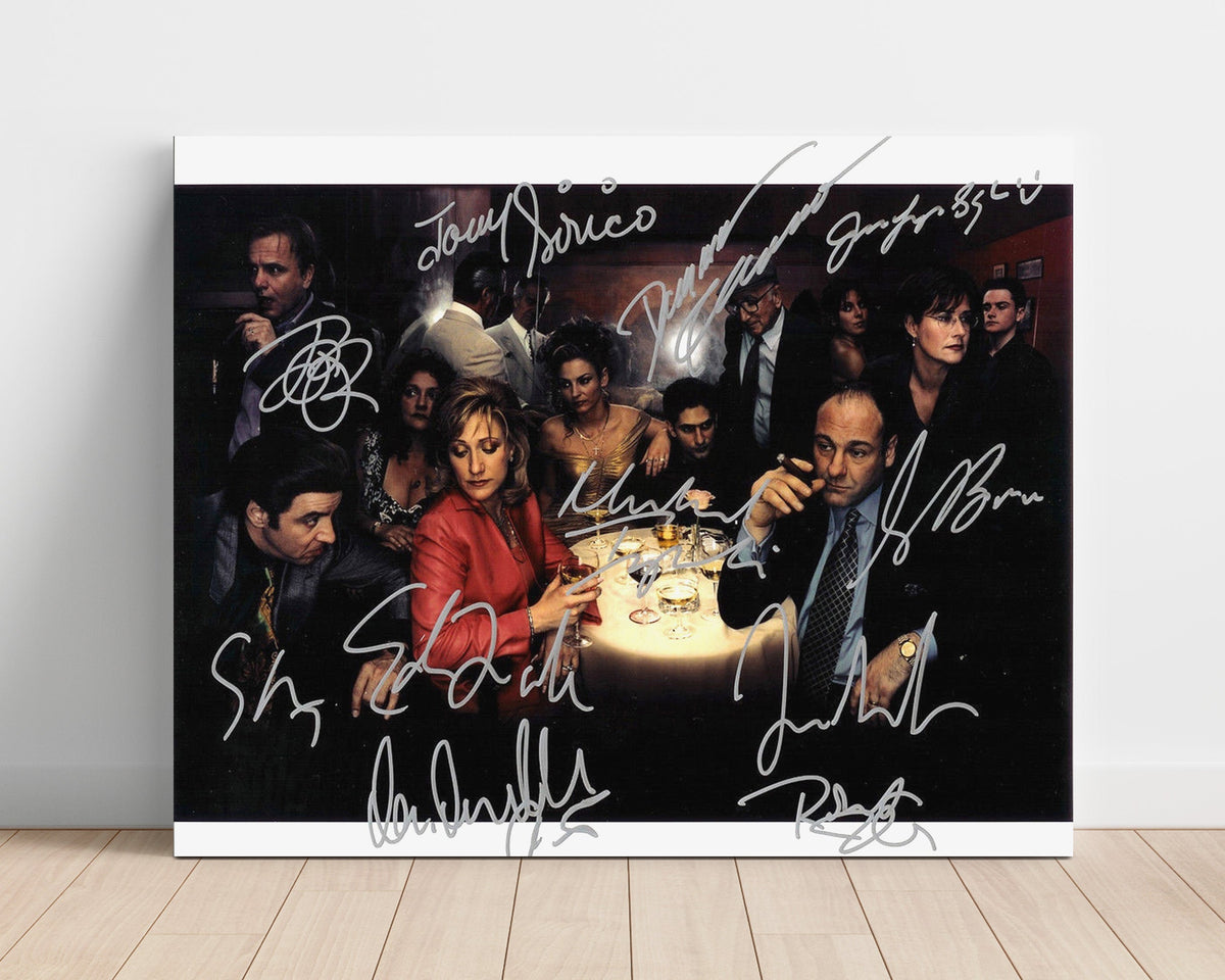 The Sopranos – Tony Soprano Ensemble Dinner Scene unframed semi-gloss poster print