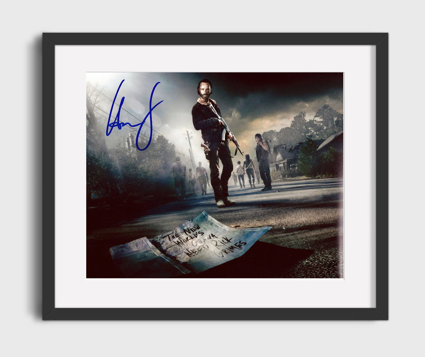 The Walking Dead - Andrew Lincoln (Rick Grimes) Road Stand - Gallery Frame television wall art