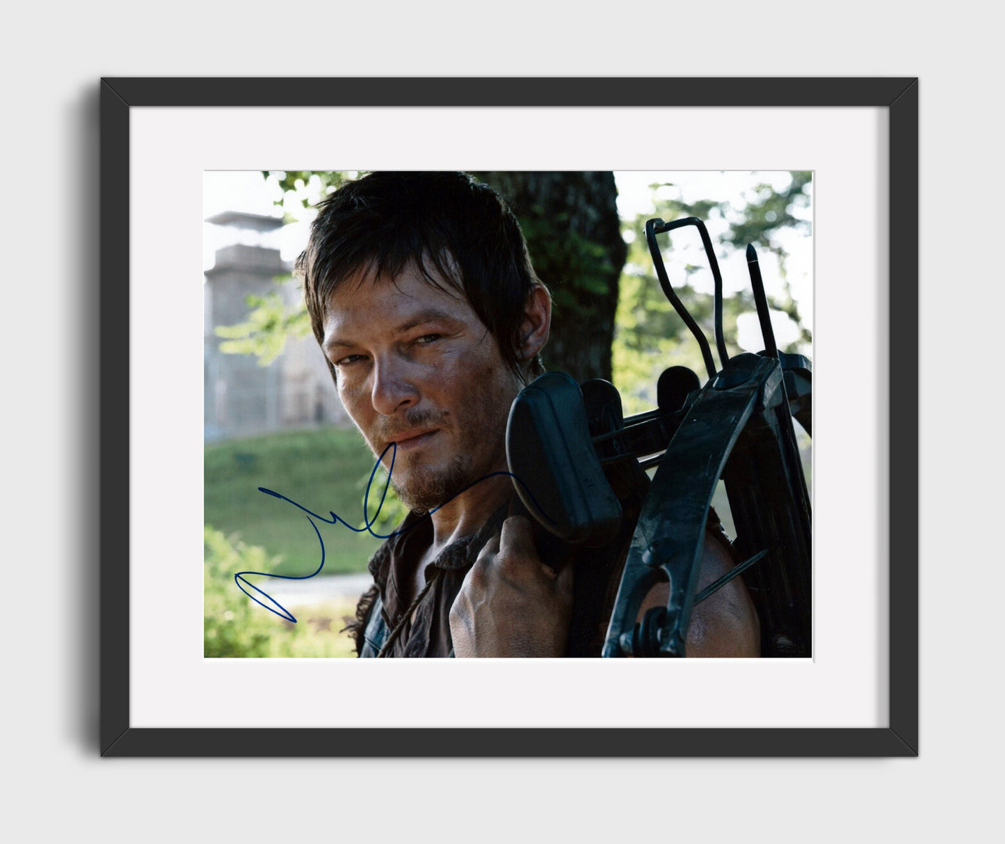 The Walking Dead - Norman Reedus (Daryl Dixon) Crossbow Shoulder - Gallery Frame television wall art