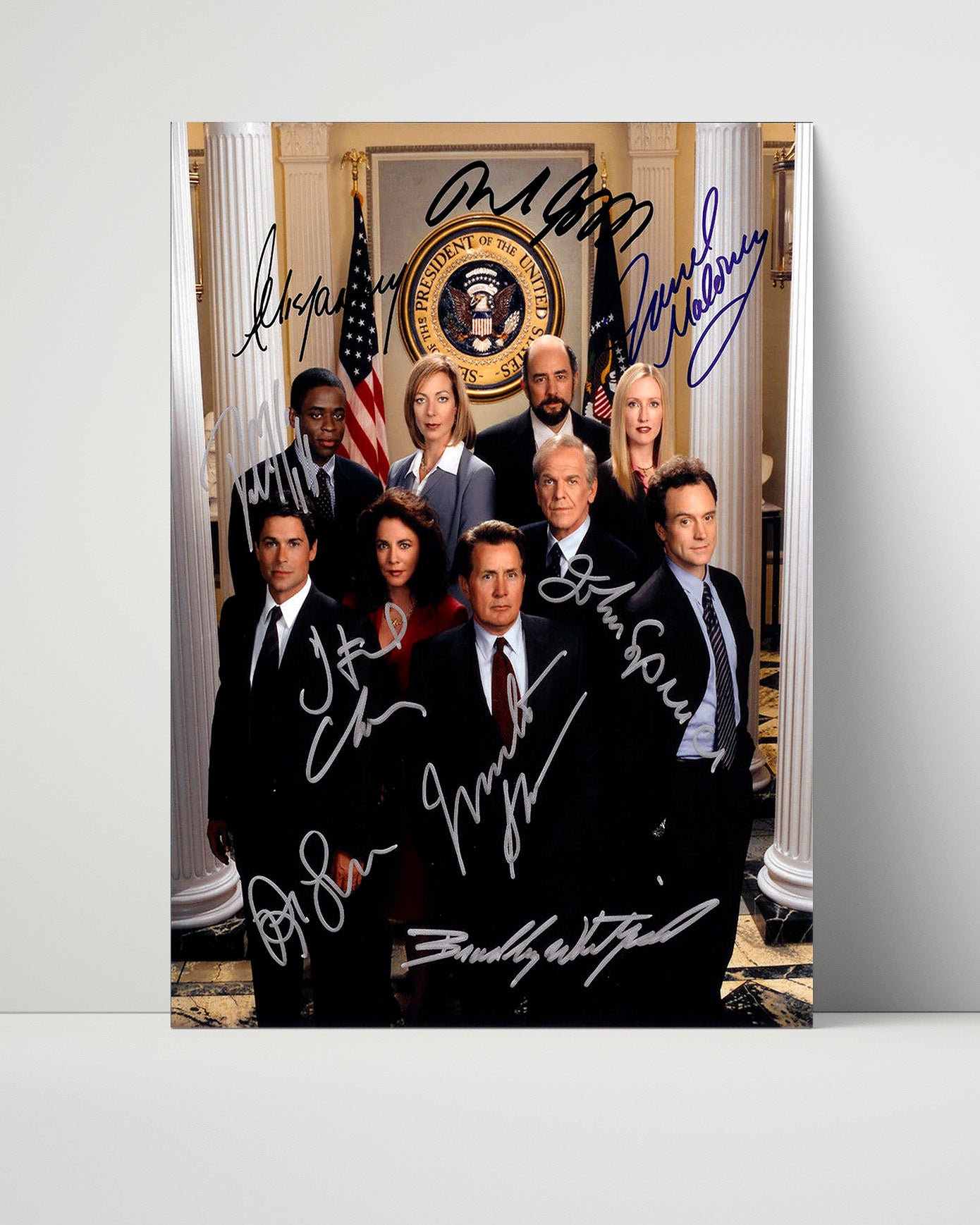The West Wing - Martin Sheen (President Jed Bartlet) White House Ensemble Cast - Vintage Television Wall Art - 16x20 Unframed Print wall art print - television decor