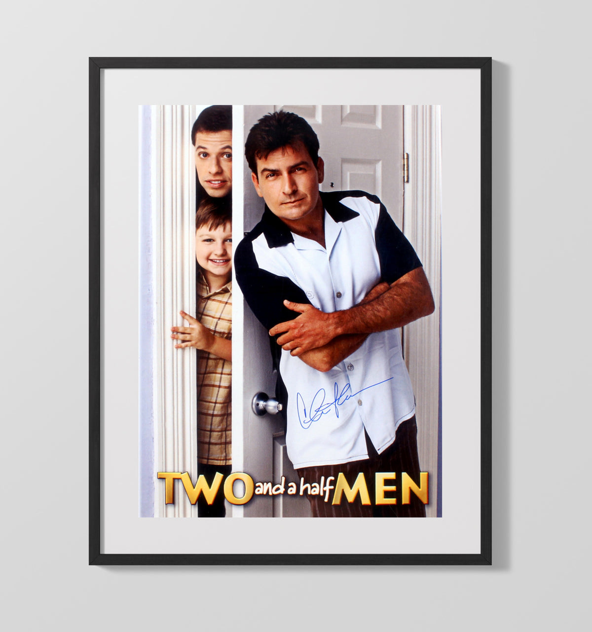 Two and a Half Men - Charlie Sheen Charlie Harper Mischievous Malibu Bachelor - Gallery Frame television wall art
