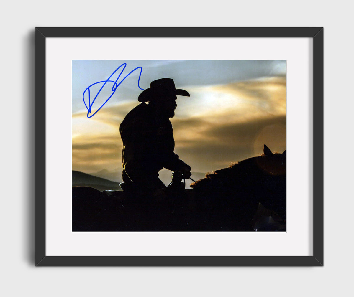 Yellowstone - Kevin Costner (John Dutton) Horseback Sunset Silhouette - Gallery Frame television wall art