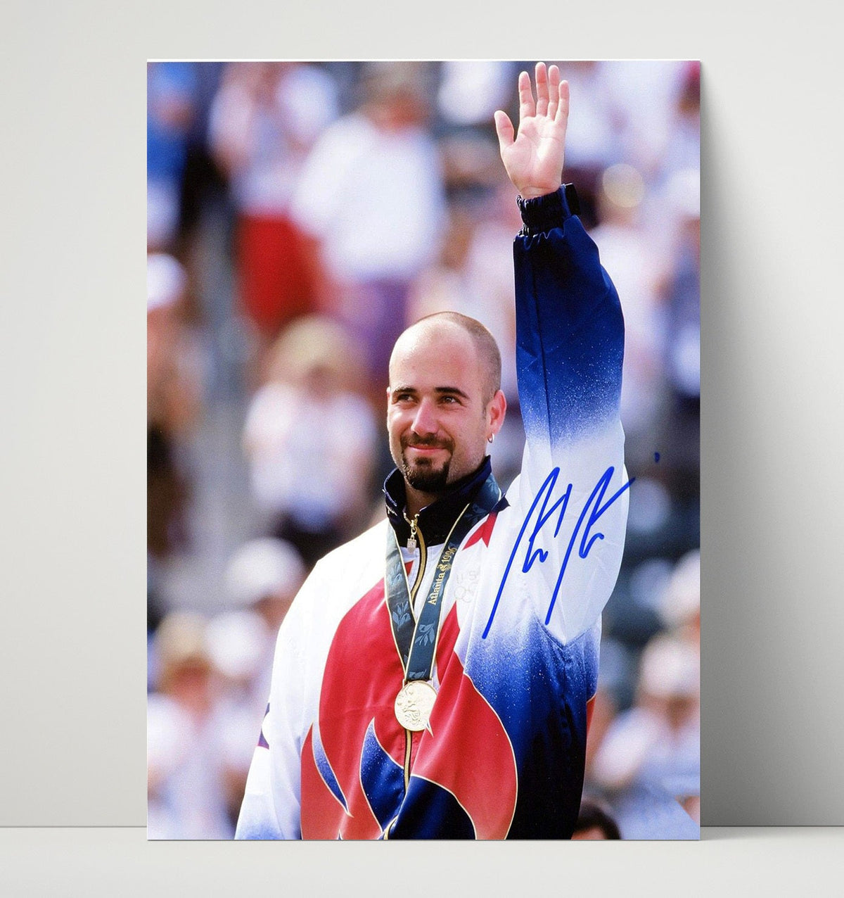 Andre Agassi – 1996 Olympic Gold Medal Ceremony unframed semi-gloss poster print