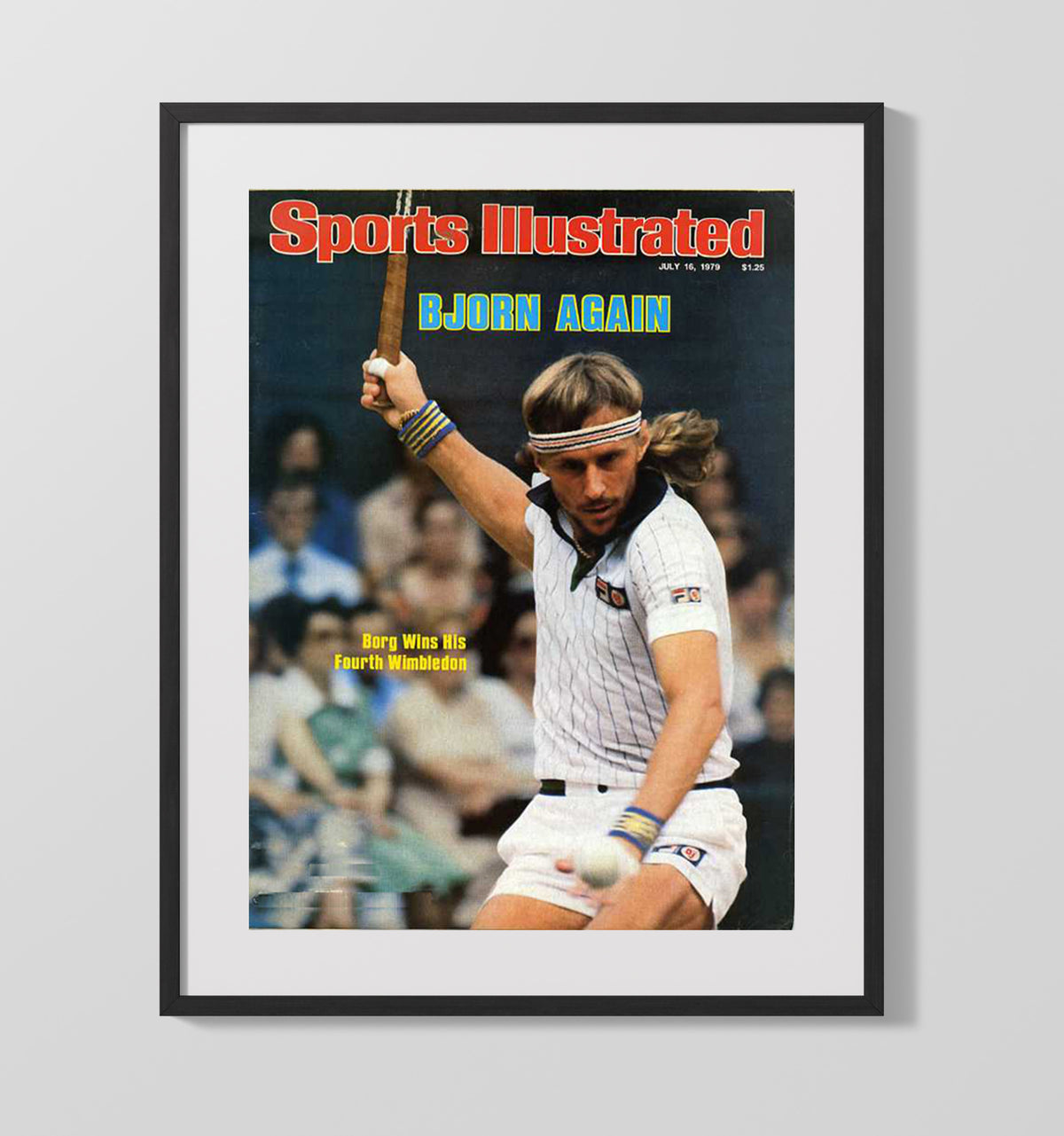 Bjorn Borg - 1979 SI Wimbledon Champion Vintage Tennis Wall Art - 20x24 Canvas