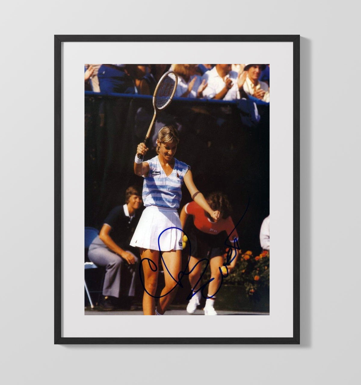 Chris Evert - Tournament Victory Wave Vintage Tennis Wall Art - 20x24 Canvas