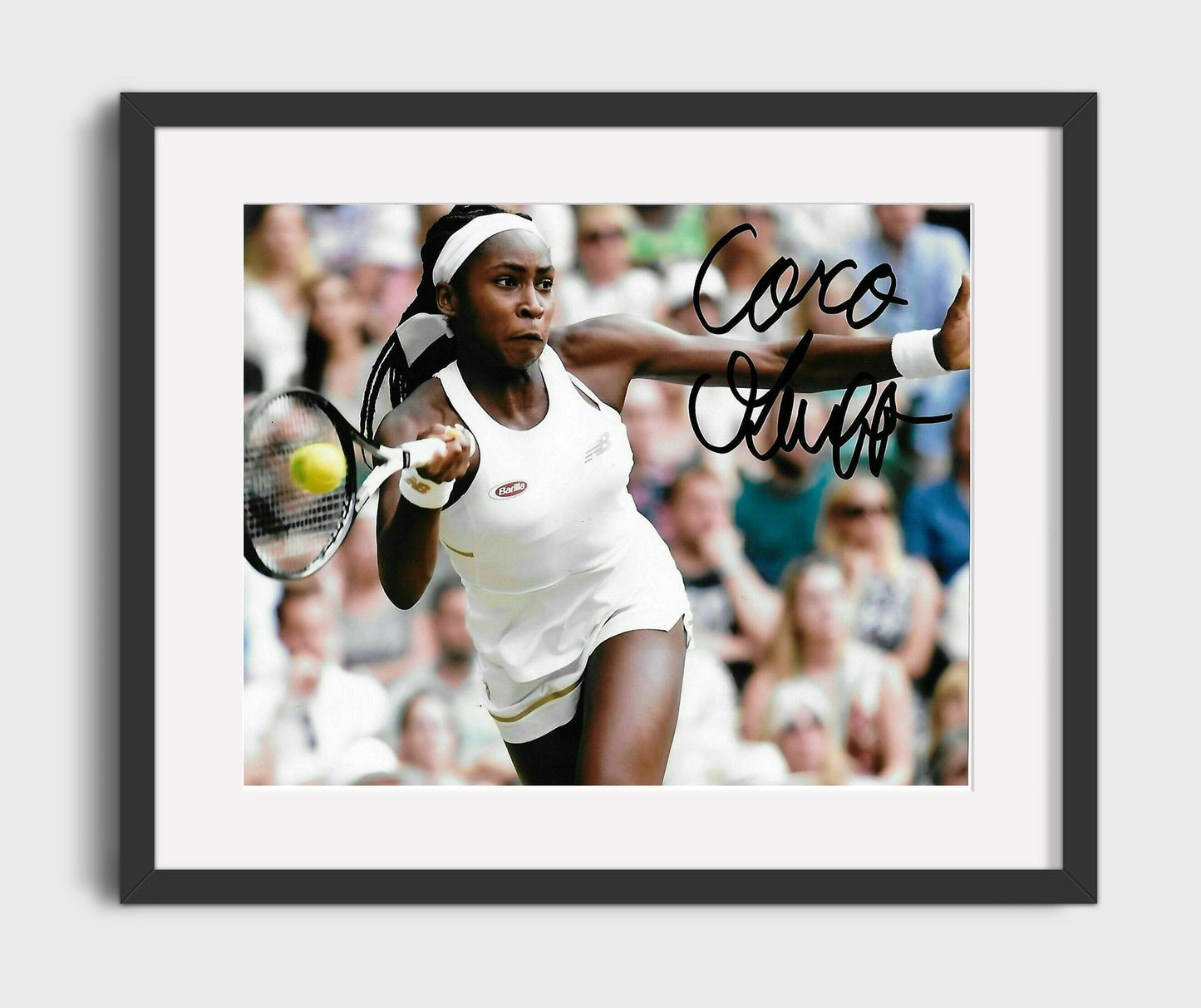 Coco Gauff - Forehand Action Shot Vintage Tennis Wall Art - 20x24 Canvas