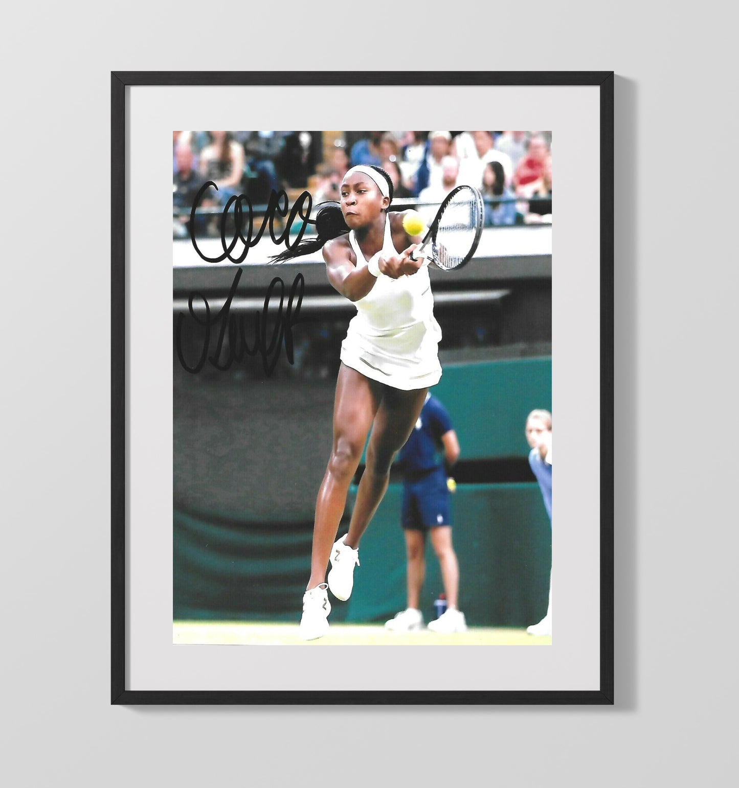 Coco Gauff - Wimbledon Forehand Action Vintage Tennis Wall Art - 20x24 Canvas