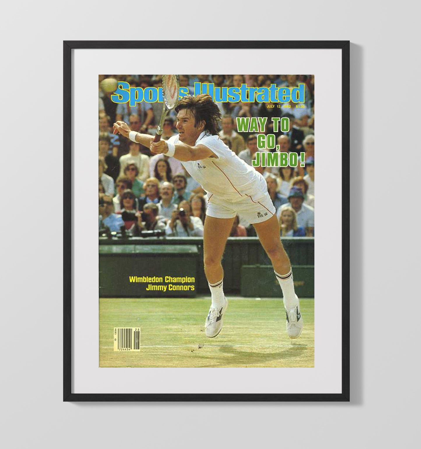 Jimmy Connors - 1982 SI Wimbledon Champion Vintage Tennis Wall Art - 20x24 Canvas