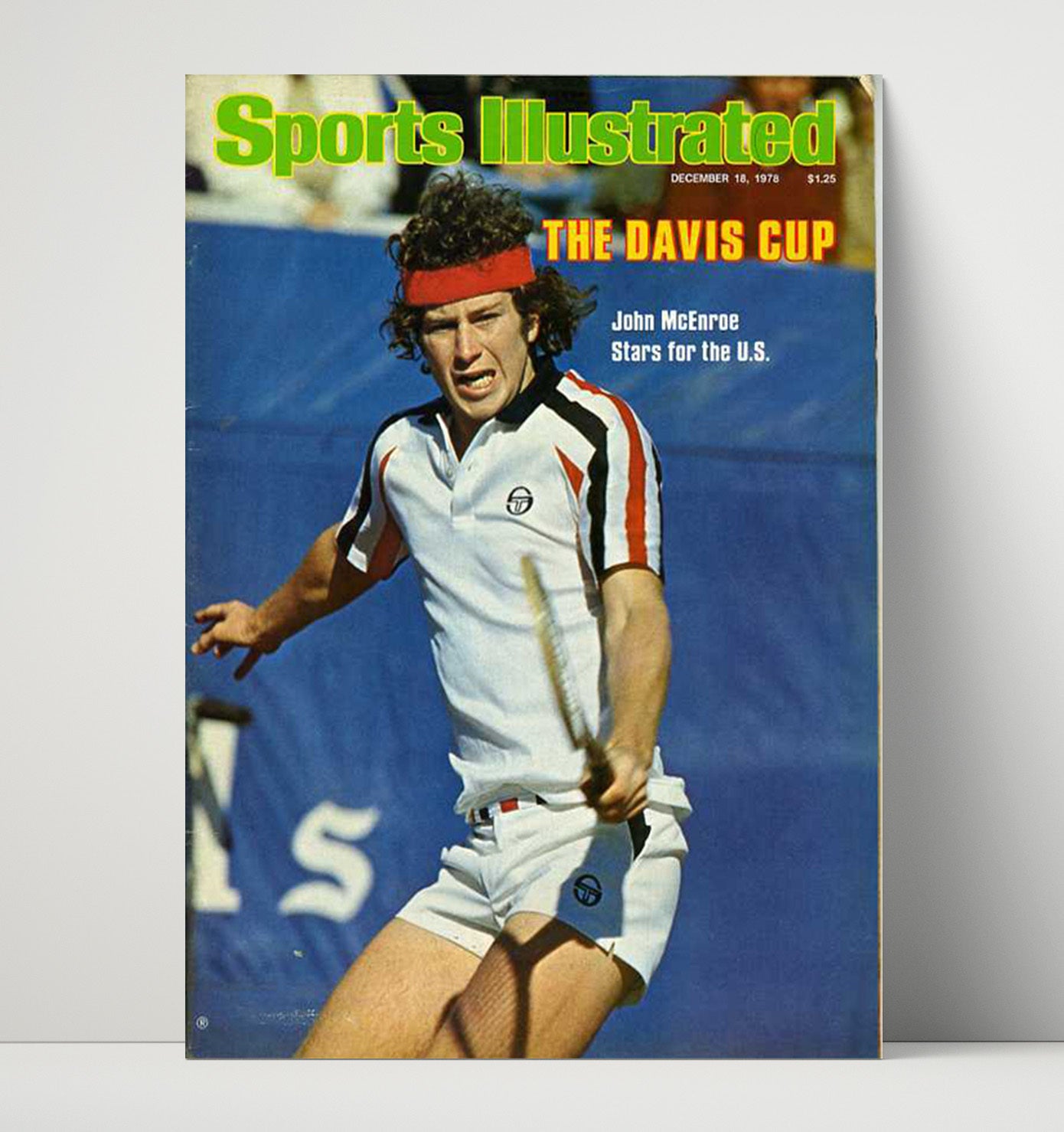 John McEnroe - 1978 SI Davis Cup Tennis Wall Art 16x20 Unframed Print wall art print – Tennis Wall Art decor