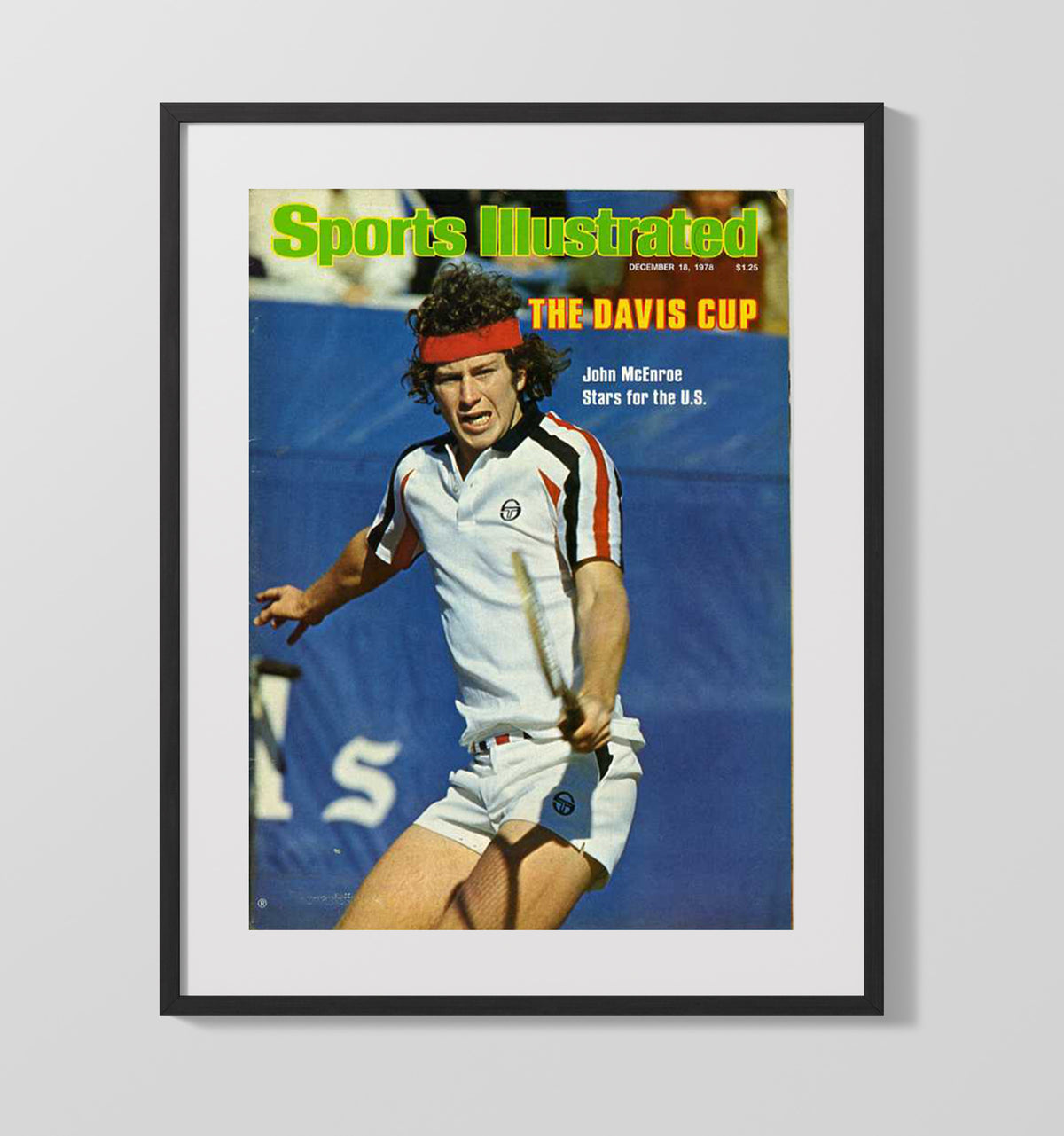 John McEnroe - 1978 SI Davis Cup Vintage Tennis Wall Art - 20x24 Canvas