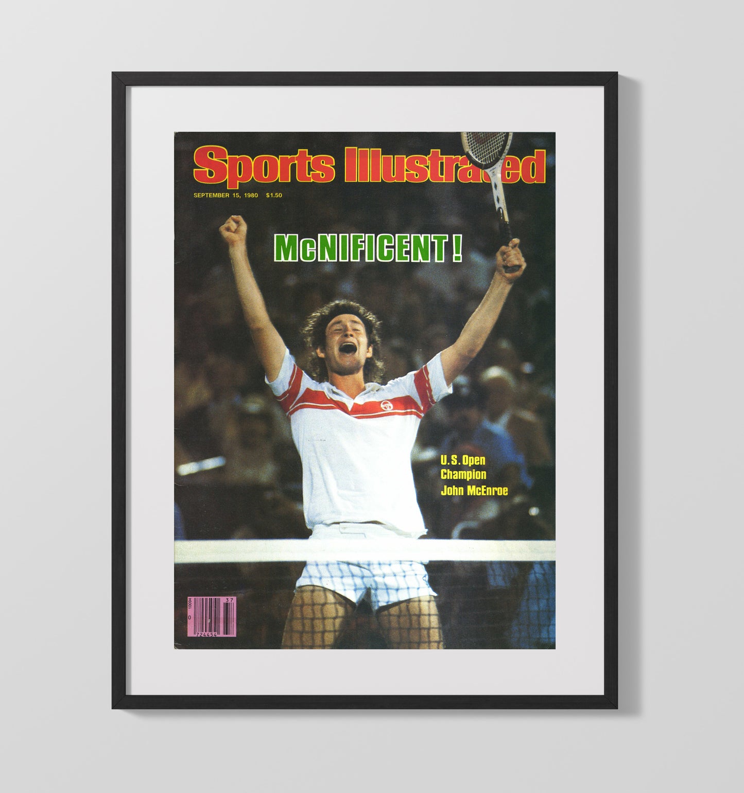 John McEnroe - 1980 SI US Open Champion Vintage Tennis Wall Art - 20x24 Canvas
