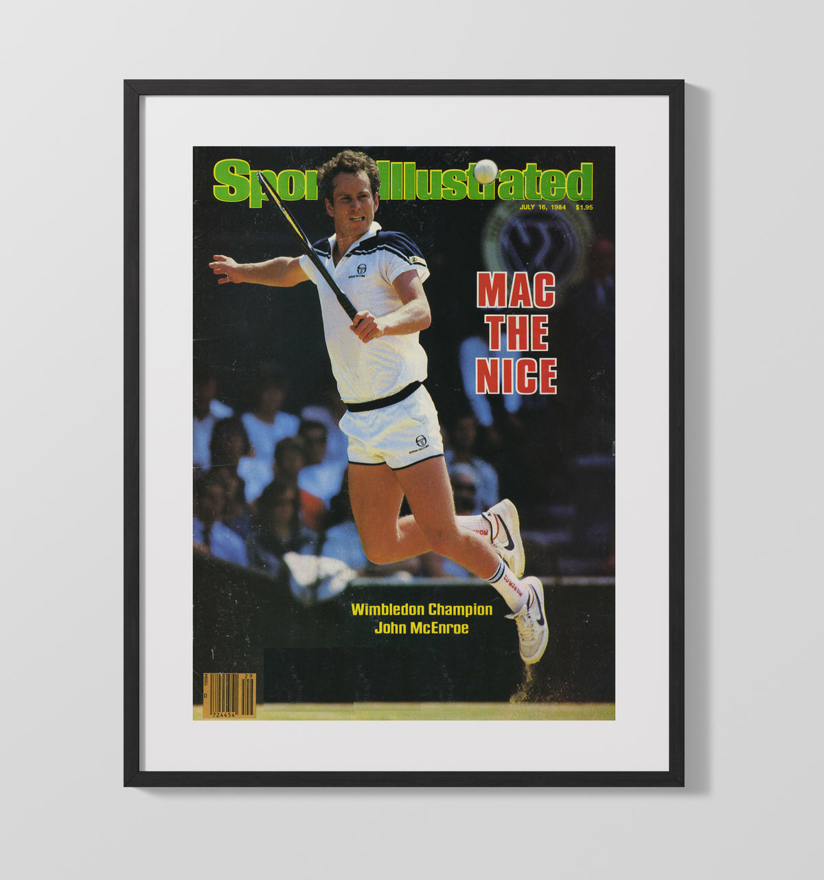 John McEnroe - 1984 SI Wimbledon Champion Vintage Tennis Wall Art - 20x24 Canvas