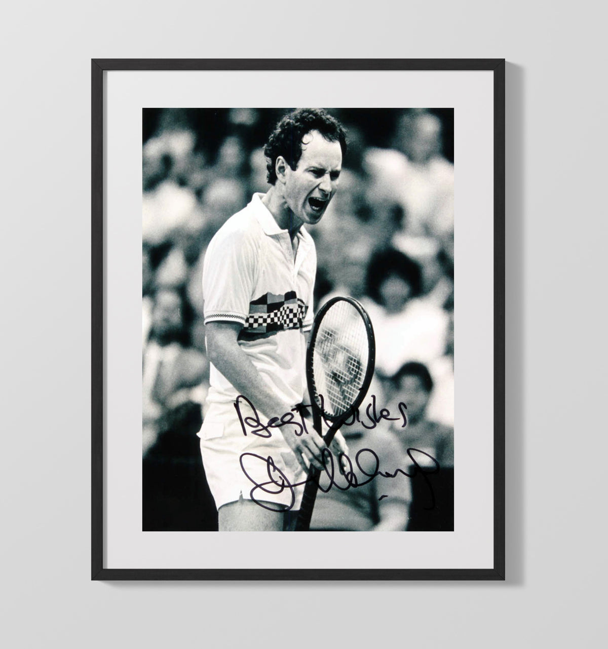 John McEnroe - Intense Expression Vintage Tennis Wall Art - 20x24 Canvas